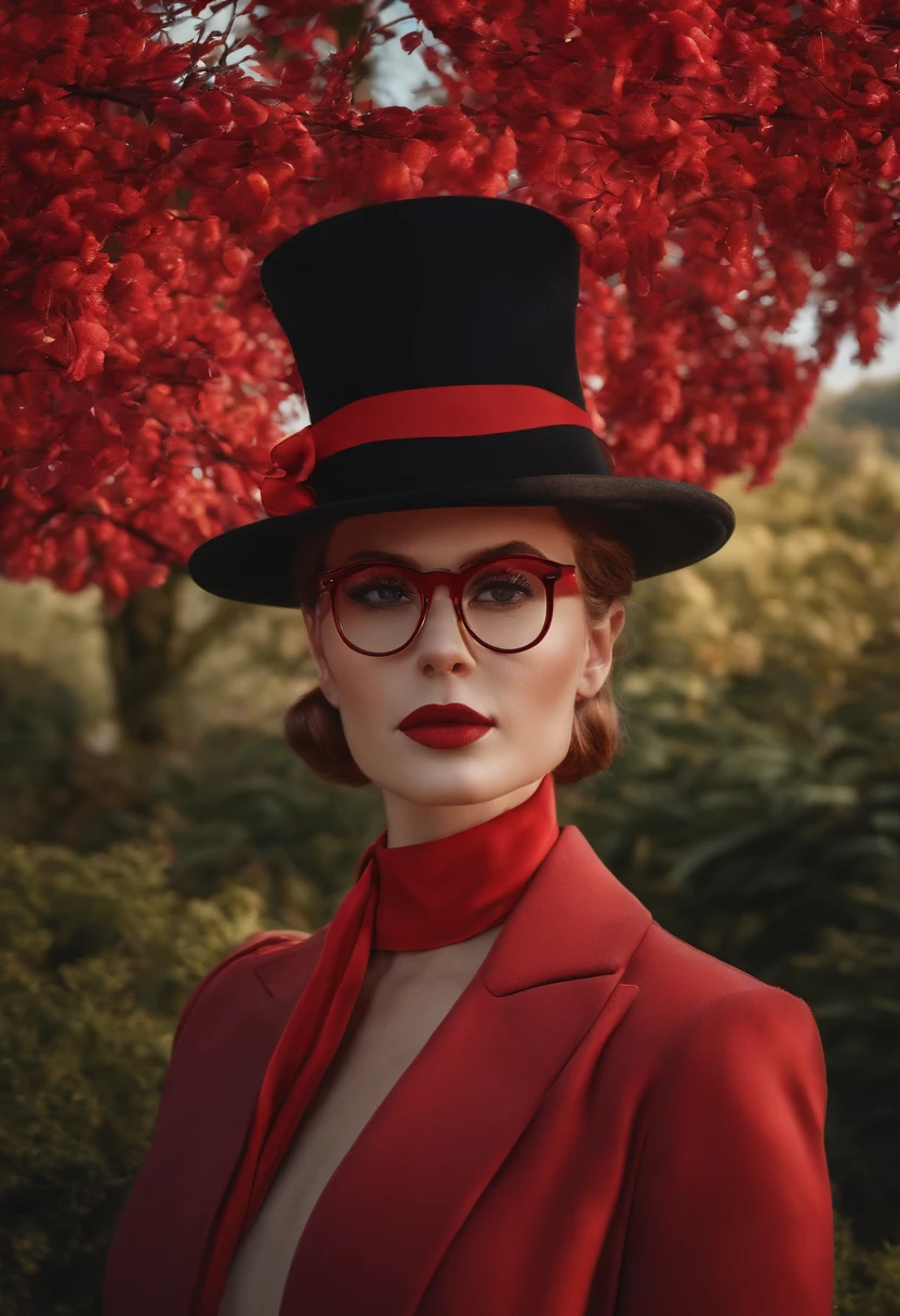 Yorkshire , 。.3D , 8K , artwork of a , high high quality，Wearing a red hat and cool glasses