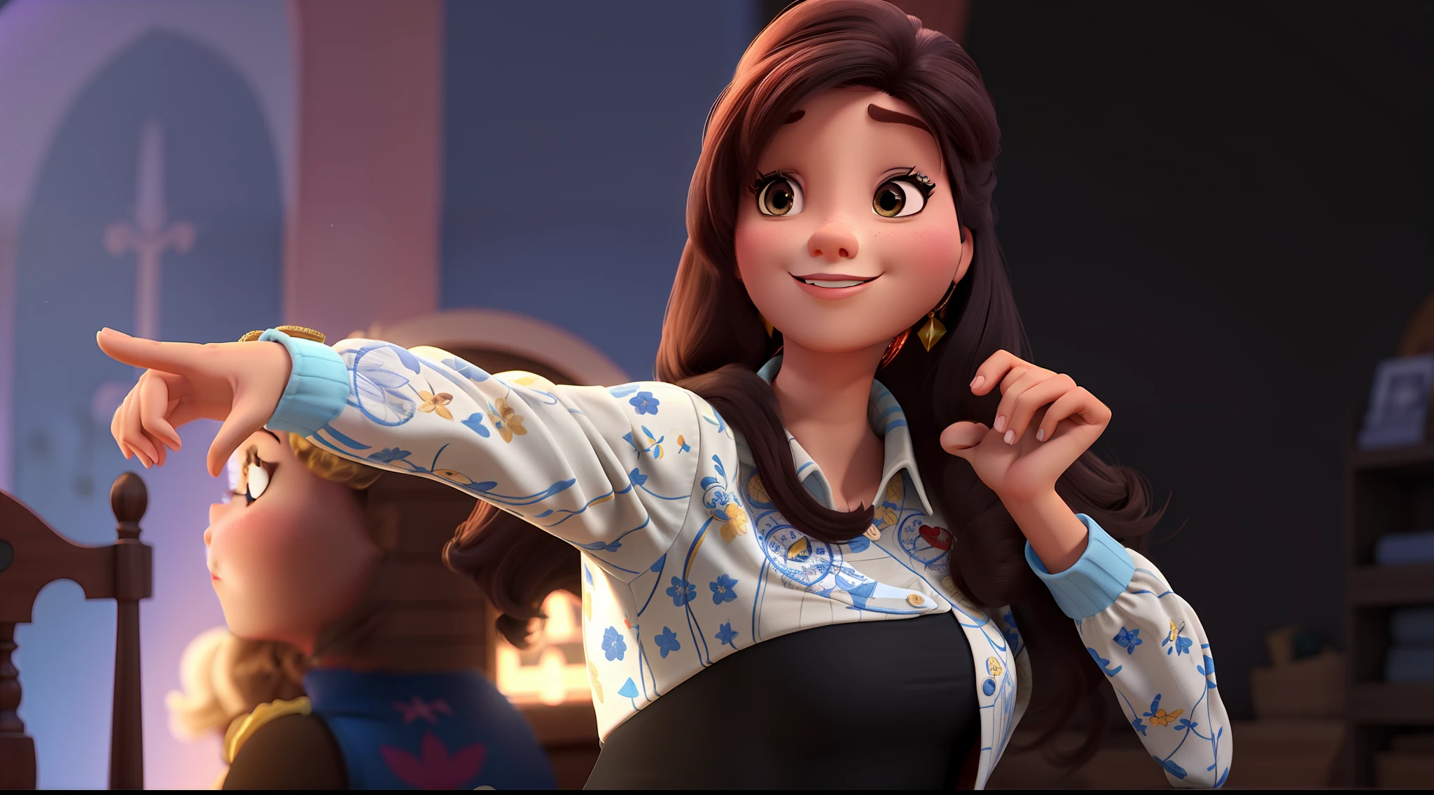 mulher bonita , estilo Disney pixar, alta qualidade, melhor qualidade.