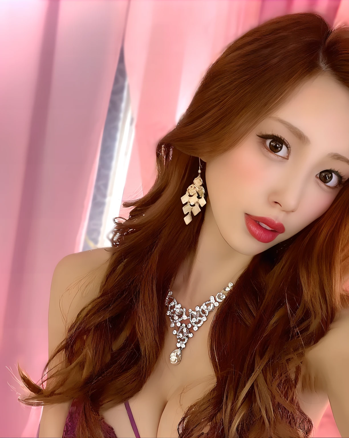 Spread your legs apart，photorealistic photos，Photorealsitic：1.4 Official art，ultra - detailed，Beautiful and beautiful，big breasts beautiful，tmasterpiece，best qualtiy，Sitting down，Camel toes，hand behind head， ，（Big exposed cleavage），Open your fingers，
