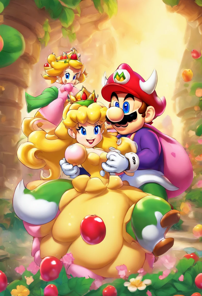 Bowser grabbing princess peaches ass
