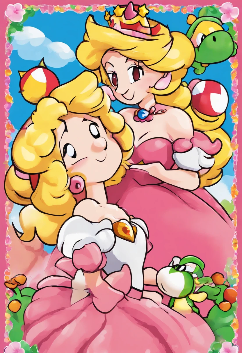 STICKER, (Solid Outline:1.3), (masterpiece:1.2), A detailed illustration of a vivid Sexy Princess Peach from Mario naked, bare breasts, soft nipples, ass view, Solo Female, medium breasts, full cleavage, hands behind her head, Full Body View, high heeled boots, large crown, no background, vintage t-shirt design, in the style of hand drawing, 3D vector art, fantasy art, watercolour effect, Adobe Illustrator, hand-drawn, digital painting, low-poly, soft lighting, isometric style, retro aesthetic, focused on the character, 4K resolution,