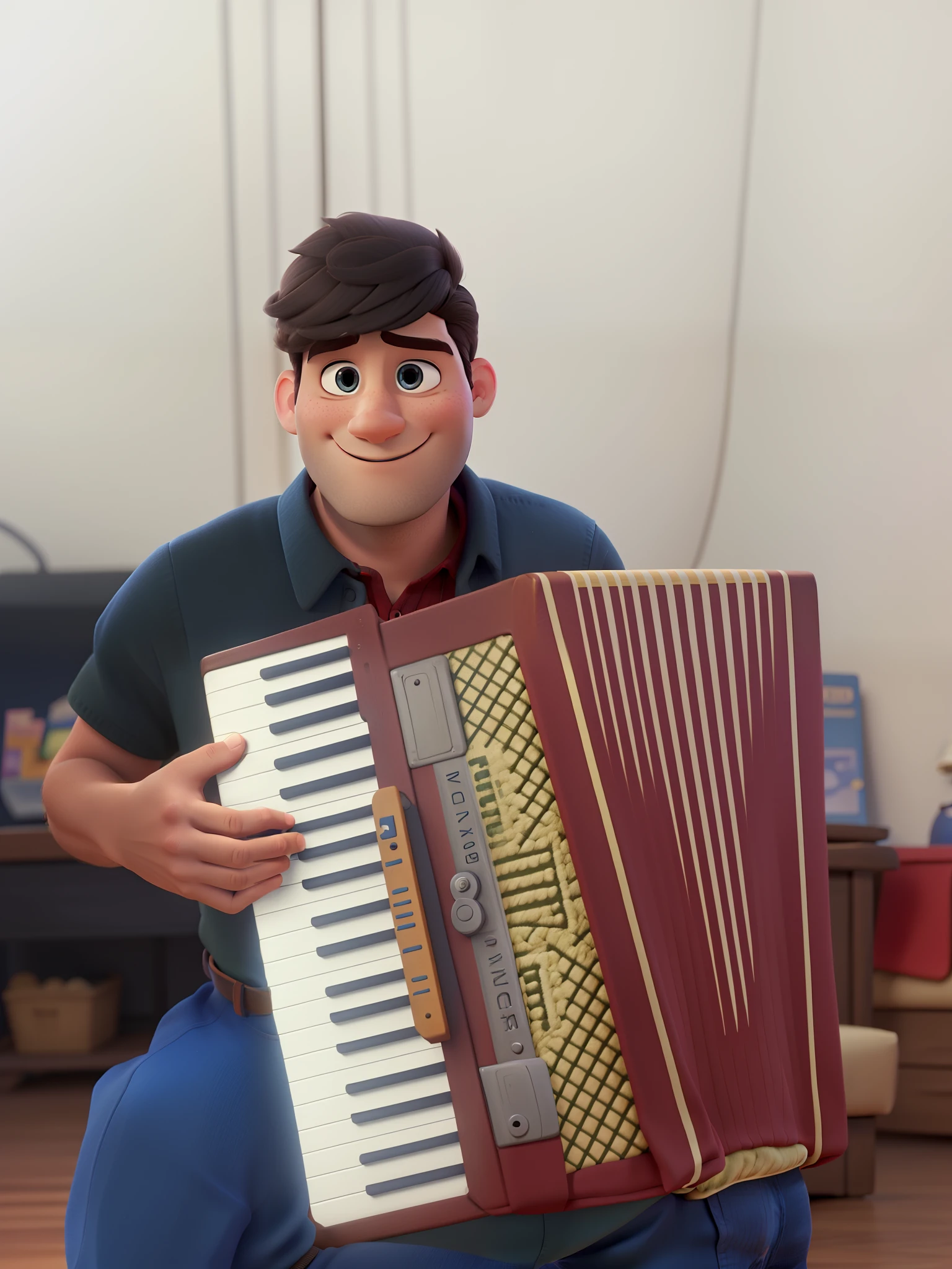 a man in disney pixar style with high quality