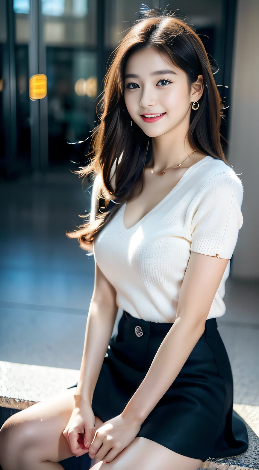 (((32K,very high res, high detailing, highly accurate,Maiden 1:1.5))),Raw photo & realistic atmosphere,beautiful dark blue eyes,Detailed mouth,Glossy lips,Detailed eyebrows,Soft white skin that shines with every detail,,Eyes drawn in detail、Very beautiful eyes with azure eyes,Detailed lips、Very beautiful face,Very well-formed face、Lifelike face,shiny beautiful lips,Beautiful eyebrows,Infinite reality,Best design,(Insanely cute Japan 16-year-old high school girl,,Beautifully shaped breasts,Very cute beautiful girl,Little Girl,Healthy body,Outstanding style:1.5),Best Natural Makeup,Japanese ido,Korean Idols,Young sensual idol,Moist eyes,Dark Beautiful Deep Eyes,Beautiful butt,beauty legs,,camel's foot,:1.3),超A high resolution、,Natural and realistic face,Back lighting,Pure eyes are too cute,(((photorealisim,Photograph the whole body))),,Reality Live Action,(Fashionable earrings,,a necklace,A bracelet,gyuru,Glossy nail art,American Street Winter Fashion,outer,Unique skirt,Leather shoes,Calm and fashionable girl,light brown hair,short-hair,独奏,Lori,little smiling,full body Esbian,Show full-body fashion,Sit up,Show me your leather shoes, Only beauty young cute 15 year old girl,15-year-old girl with beauty and charisma,Teenage fashion magazine shoot,K-POP hobbyist,Fashion that seems to be in Koreatown:1.7),Shin-Okubo's Koreatown