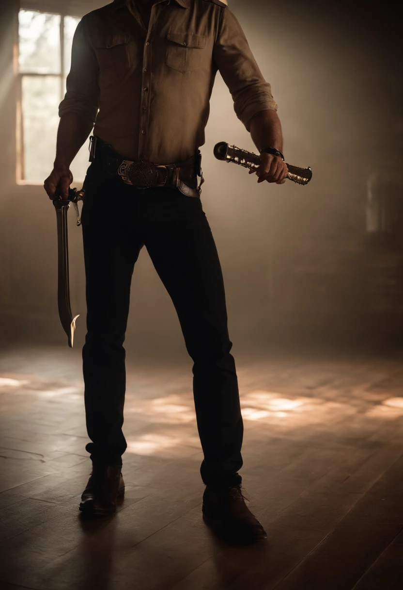 Rick Grimes drag queen com uma espada