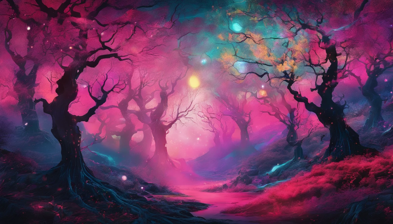 (a blue-haired demon woman,spells:1.1,glowing:1.1)(illustration)(best quality,ultra-detailed,realistic:1.37),demonic witch(demonic:1.1)(magic:1.1)(forest)(dark and mysterious,ominous atmosphere),casting powerful spells,creating magical energy(magic:1.1),vibrant pink hair(swirling pink hair)(flowing pink hair),horns(devil horns:1.1),piercing red eyes,enchanted scepter(magical scepter),elaborate dark robe,glowing magical sigils,fiery embers swirling(magical embers:1.1)(glowing embers),magical aura(glowing aura),eerie shadows,otherworldly presence(presence),sinister smile,nightfall in the background(dark night:1.1)(moonlit forest),lush and dense foliage(twisted trees)(mystical plants:1.1),mystical particles(swirling particles)(floating particles),ethereal glow(ethereal:1.1)(soft glow),faint moonlight breaking through the trees,haunting and captivating(scary atmosphere),bewitching beauty,wide range of colors(vivid colors)(contrasting colors),mystical realm,impressive details,dynamic composition,mesmerizing artwork,photorealistic style(picasso style),impressive shading and lighting,explosive energy,magical atmosphere(fantasy atmosphere),dreamlike scene