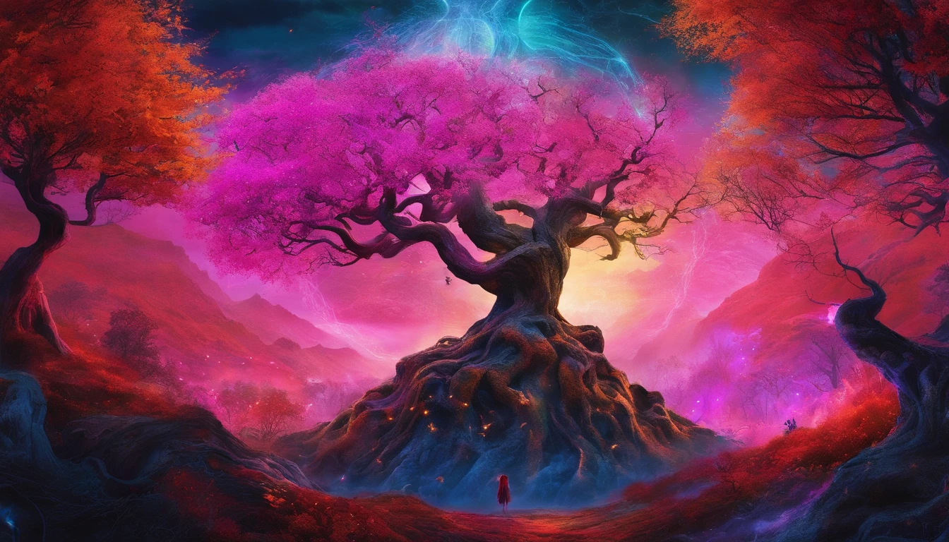 (a blue-haired demon woman,spells:1.1,glowing:1.1)(illustration)(best quality,ultra-detailed,realistic:1.37),demonic witch(demonic:1.1)(magic:1.1)(forest)(dark and mysterious,ominous atmosphere),casting powerful spells,creating magical energy(magic:1.1),vibrant pink hair(swirling pink hair)(flowing pink hair),horns(devil horns:1.1),piercing red eyes,enchanted scepter(magical scepter),elaborate dark robe,glowing magical sigils,fiery embers swirling(magical embers:1.1)(glowing embers),magical aura(glowing aura),eerie shadows,otherworldly presence(presence),sinister smile,nightfall in the background(dark night:1.1)(moonlit forest),lush and dense foliage(twisted trees)(mystical plants:1.1),mystical particles(swirling particles)(floating particles),ethereal glow(ethereal:1.1)(soft glow),faint moonlight breaking through the trees,haunting and captivating(scary atmosphere),bewitching beauty,wide range of colors(vivid colors)(contrasting colors),mystical realm,impressive details,dynamic composition,mesmerizing artwork,photorealistic style(picasso style),impressive shading and lighting,explosive energy,magical atmosphere(fantasy atmosphere),dreamlike scene