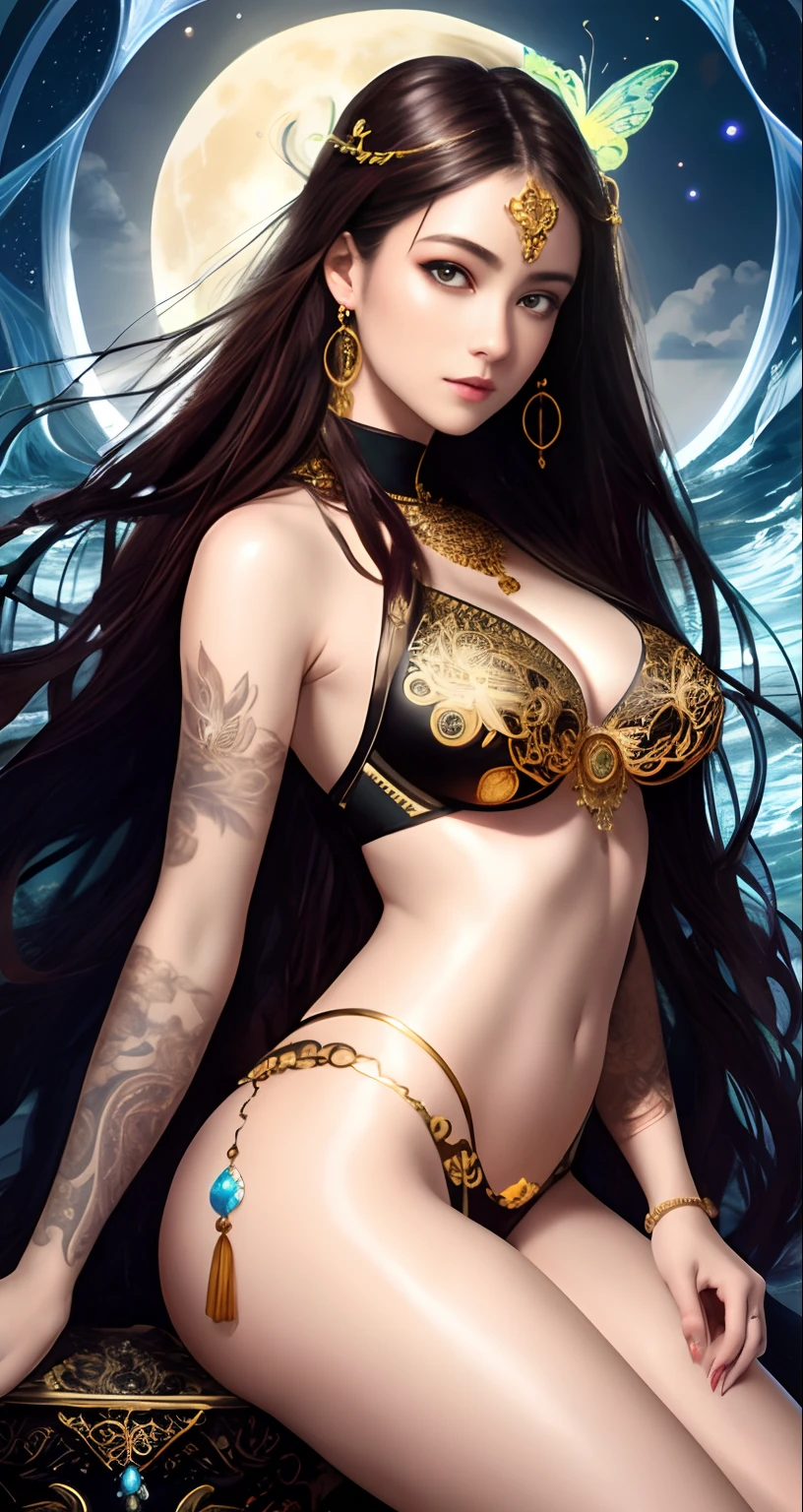 8k portrait of beautiful cyborg with brown hair, intricate, elegant, highly detailed, majestic, digital photography, art by artgerm and ruan jia and greg rutkowski surreal painting gold butterfly filigree, broken glass, (masterpiece, sidelighting, finely detailed beautiful eyes: 1.2), hdr, (masterpiece), best quality, expressive eyes, perfect face, portrait of beautiful cyborg with GINGER hair, intricate, elegant, highly detailed, majestic, digital photography, surreal painting gold butterfly filigree, broken glass, (masterpiece, side lighting, finely detailed beautiful eyes: 1.2), HDR, (detailed background window to a new dimension, plants and flowers:0.7) infinity, infinite symbol, night sky with full moon, (masterpiece), best quality, expressive eyes, perfect face, highly detailed face and body, cinematic lighting, photorealistsic, 1girl, 18yo, ((dark brown straight shoulder length hair)), dark brown eyes, big eyes, very thin body, ((((flat chest)))), skinny, laying on her back on piles, (legs spread open), pink pussy lips, bald pussy, well lit, beautiful and aesthetic:1.2), (1girl), extreme detailed,(fractal art:1.3),colorful,highest detailed,beautiful goddess emerging from the ocean, caucasian girl with shiny silver hair, full female body, golden eyes, wild waves, big waves, oriental mandala tattoos, transparent dresses, skin wet with water, stormy sky, sunset sky red stormy clouds, ancient temple floating in the sea, floating old clock, lamp, lantern, beautiful girl with a slight smile, transparent blouse, black vikini, fractal, Sakimichan-style art, slight smile, legs open, pubic hair view, 1 sexy girl, exposed breasts, open transparent T-shirt, Mandala and flower tattoos, Best Quality ,black hair fused with platinum and gold, naked girl, visible beautiful pubic area, pink pesons, small breasts in sight, tattoos on the naked body, old floating clock, lamp, lantern , skin wet with water, open legs,multicolored sea waves, sea ​​goddess rising from water and wav