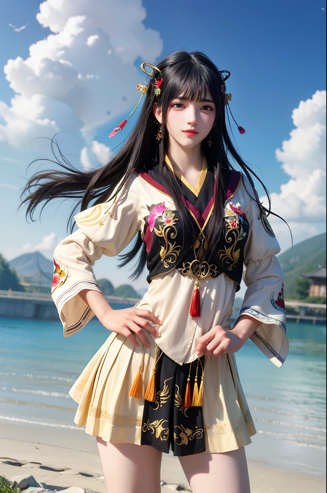 (8k, RAW photo:1.2),best quality, ultra high res,dramatic angle,(fluttered detailed color splashs), (illustration),(((1 girl))),(long hair),(rain:0.9),(hair ornament:1.4),there is an ancient palace beside the girl,chinese clothes,(focus on), color Ink wash painting,(color splashing),colorful splashing,(((colorful))),(sketch:0.8), Masterpiece,best quality, beautifully painted,highly detailed,(denoising:0.6),[splash ink],((ink refraction)), (beautiful detailed sky),moon,highly,detaild,(masterpiece, best quality, extremely detailed CG unity 8k wallpaper,masterpiece, best quality, ultra-detailed),(Lycoris radiata),