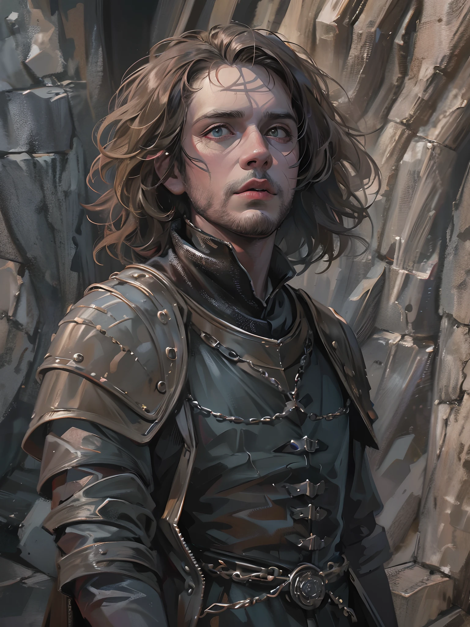 Absurdres masterpiece HDR high quality picture of a random scene from game of thrones portrait with a Tim Burton theme style in a beautiful masterpiece background , detailed character, handsome face