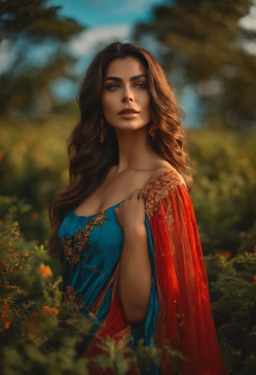 Mulher morena mostrando os seios