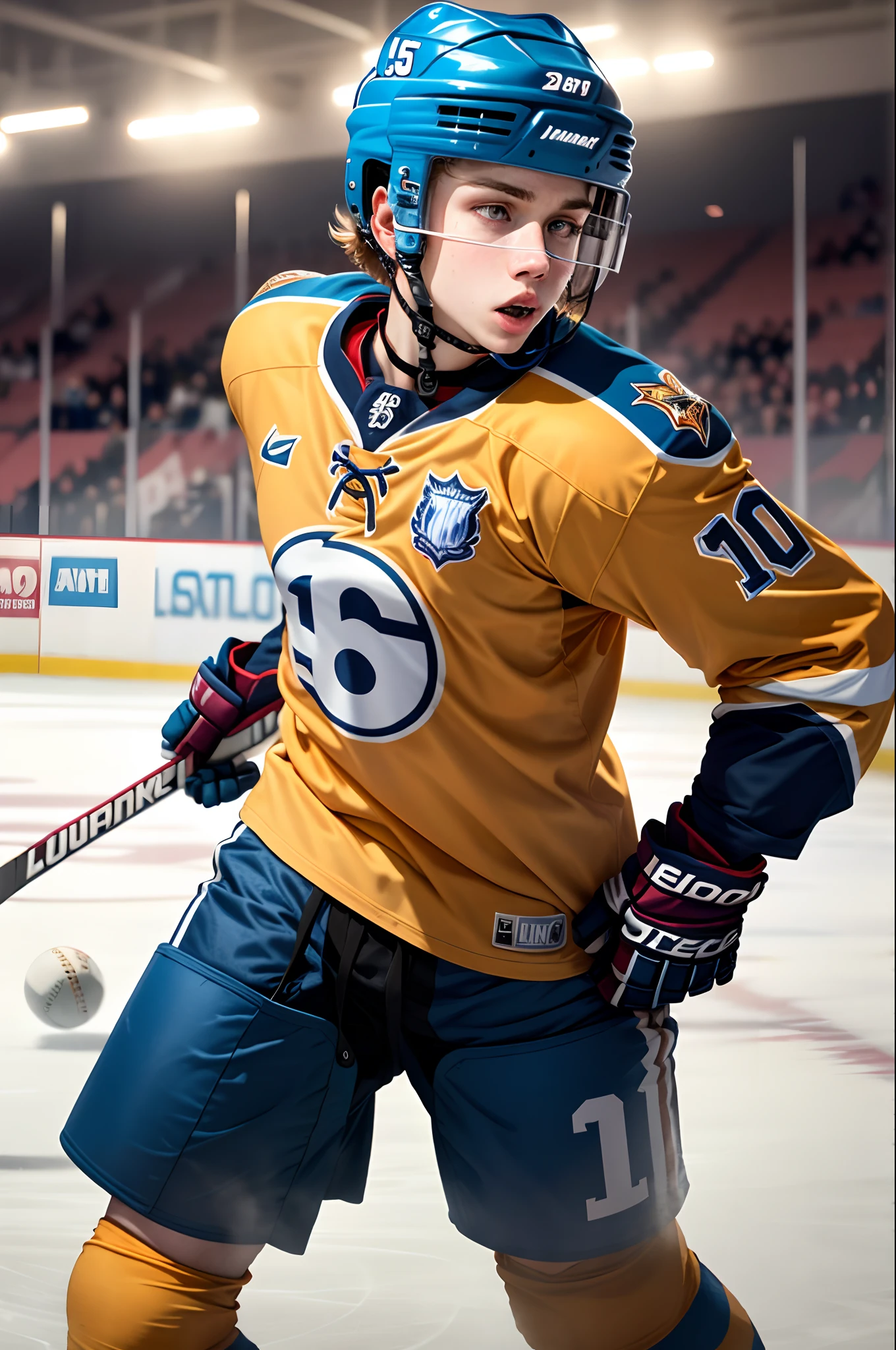 Luke hemmings as a hockey player