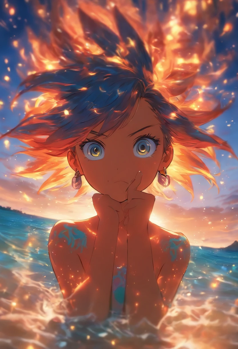 olhos pequenos, Penteado longo enrolado、20 anos、Um cabelo escuro、um sorriso、Hide the chest with your hands、seminua、Paisagem de outono、cabelo, that are illuminated by the sun、Hitorornsardas、tiny breast、bumbum redondo、Corpete、Use calcinha、Corpo todo、Luz, que entra pela janela、Vista traseira sexy、Brincadeira、