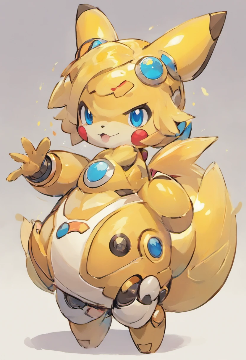 机器人、cute little、art by、top-quality、４K、strong con、huge robot