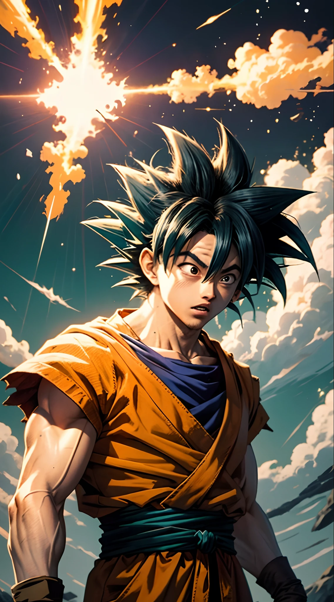 Goku hablando con dios