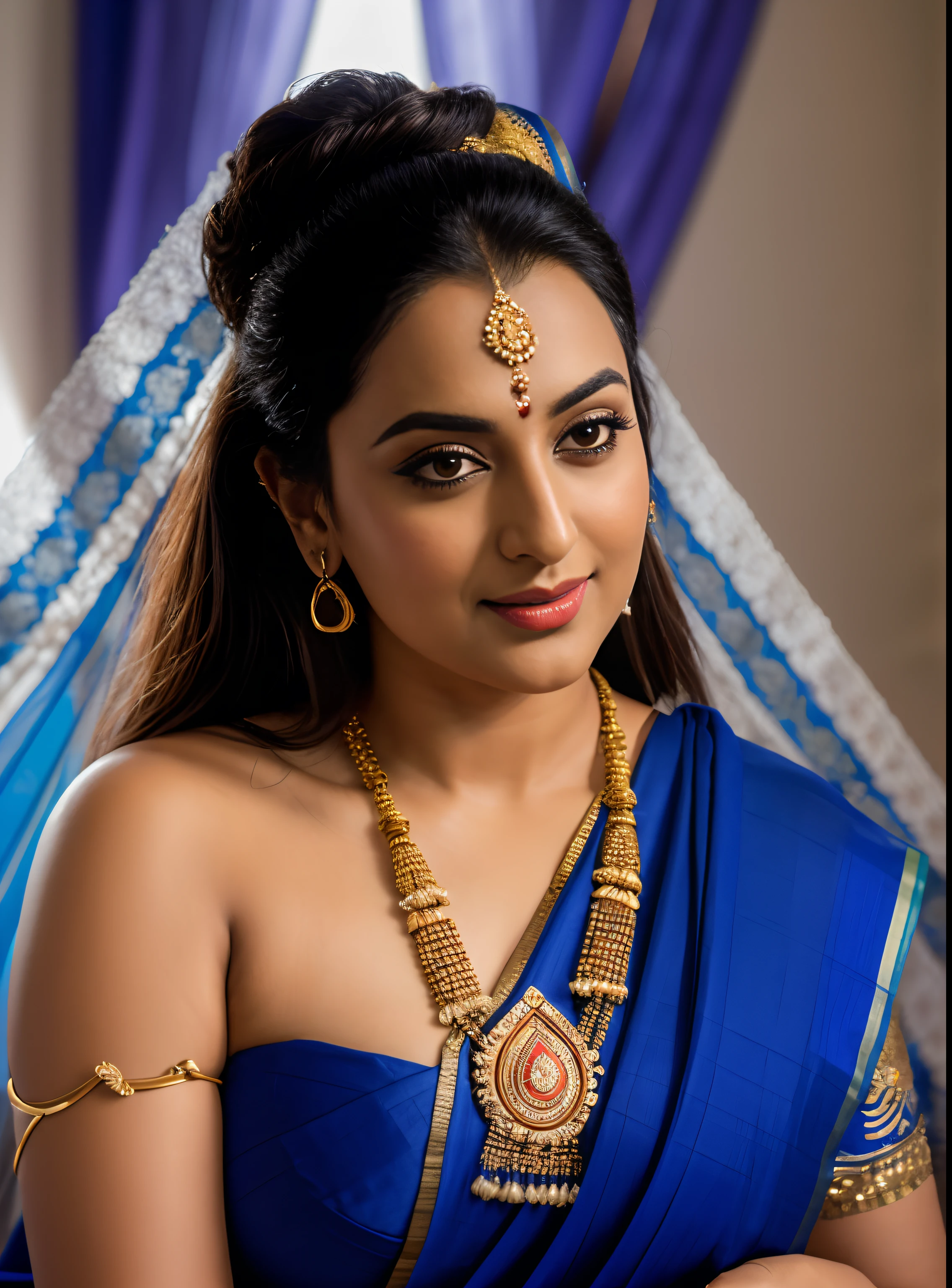 Foto RAW, photorealistic, photography, full body shot, master shot, Saree model, model Photography, Indian saree shoot, Indian traditional wear advertising photography, traditional wear brand shoot, face of Indian actress Sonakshi Sinha, masterpiece, realistic, realism, photorealism, high contrast, photorealistic Artstation 8k HD digital art trend of high definition and detailed realistic skin texture, ultra detail, realistic skin texture, armature, best quality, ultra high definition, (photorealistic:1.4),, high resolution, detail, raw photo, Re sharp, by Lee Jefferies Nikon D850 Film Stock Photo 4 Kodak Portra 400 Camera F1.6 Lens Rich Color Ultra Real Realistic Realistic Textures Dramatic Lighting Unreal Engine Trending at Art Station Cinestill 800,(pele altamente detalhada: 1.2), 8k UHD, DSLR, soft-lighting, alta qualidade, grain of film, Fujifilm XT3