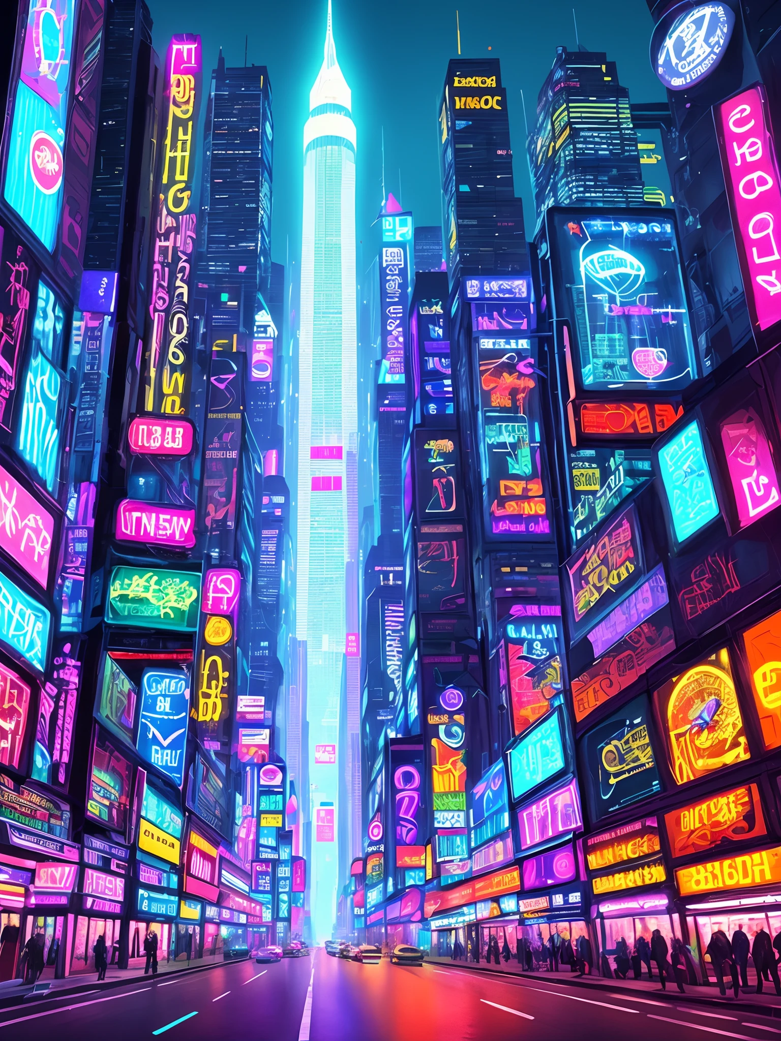 Retro cyber city