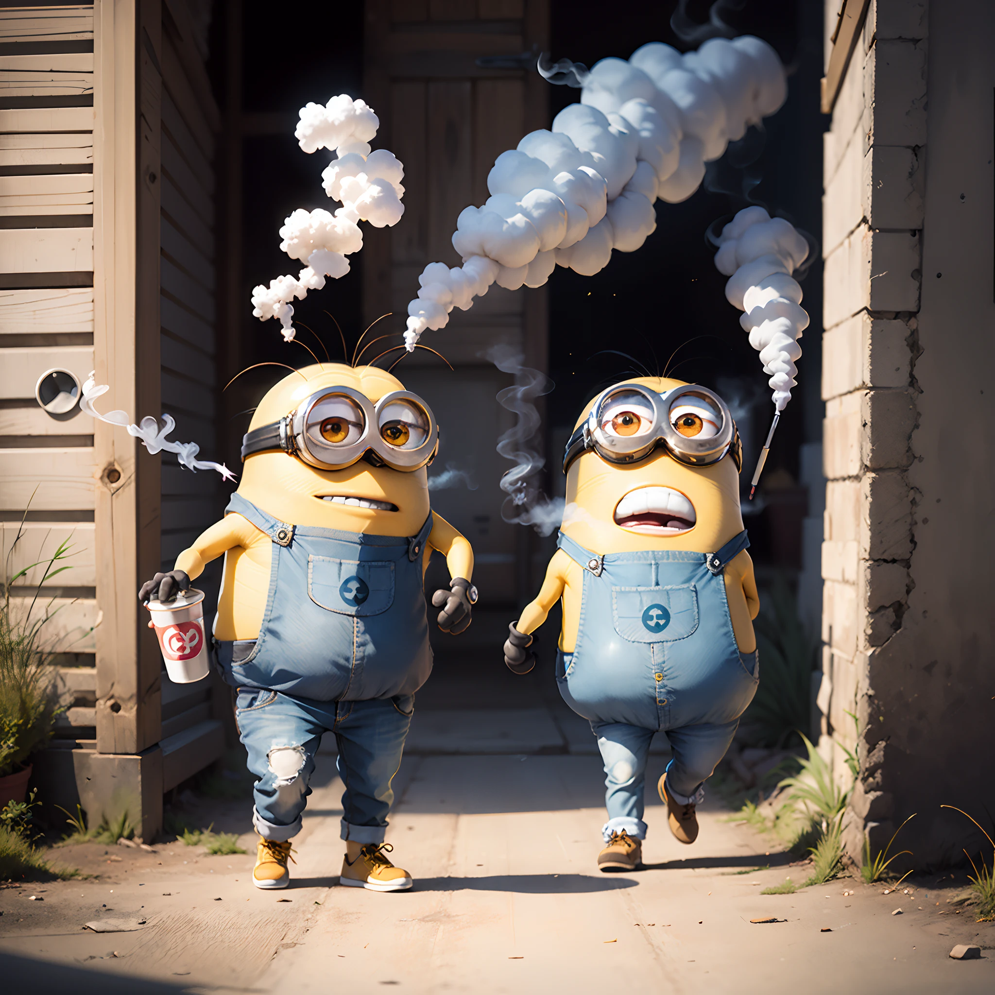 Minion smoking