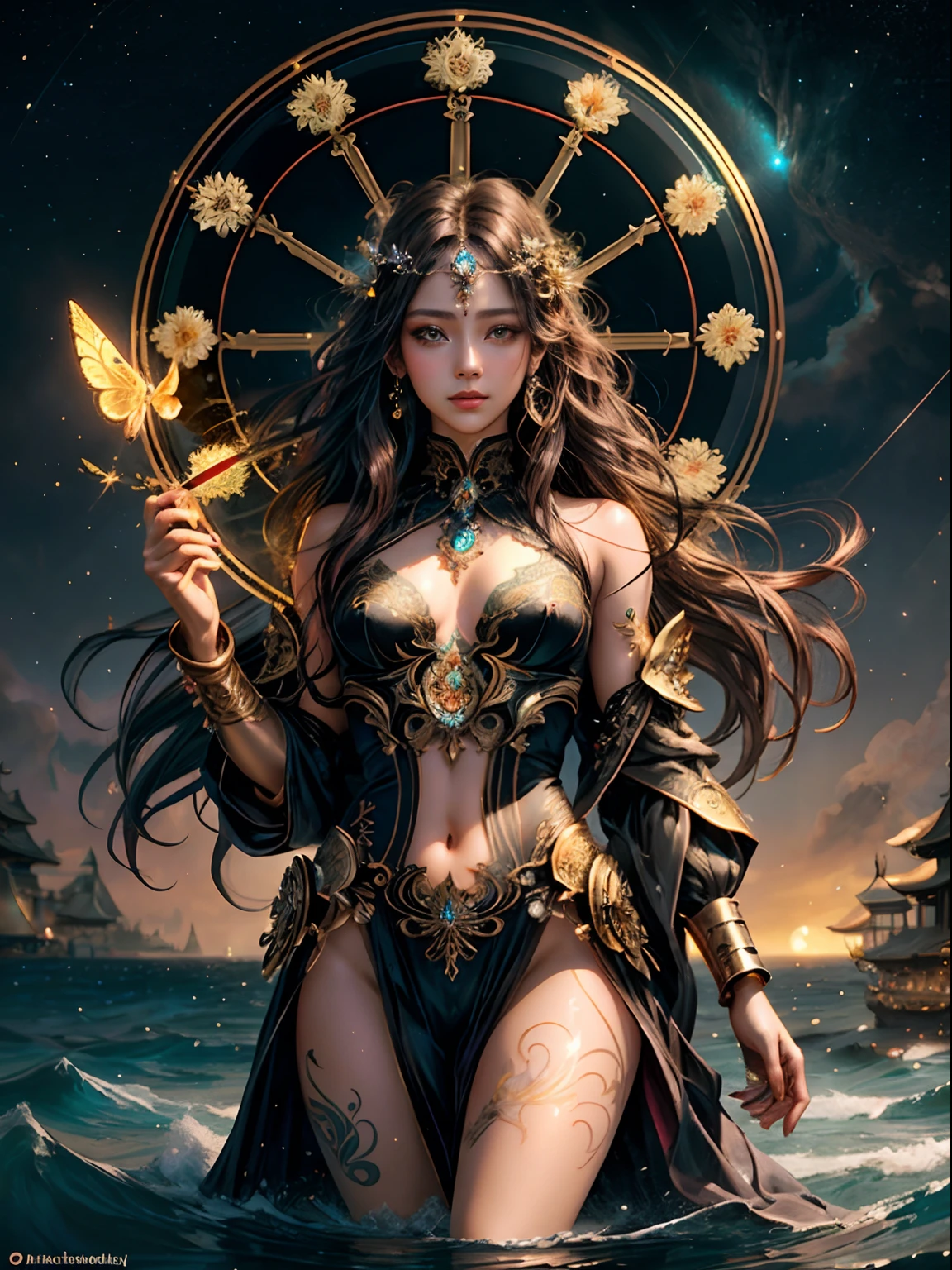 8k portrait of beautiful cyborg with brown hair, intricate, elegant, highly detailed, majestic, digital photography, art by artgerm and ruan jia and greg rutkowski surreal painting gold butterfly filigree, broken glass, (masterpiece, sidelighting, finely detailed beautiful eyes: 1.2), hdr, (masterpiece), best quality, expressive eyes, perfect face, portrait of beautiful cyborg with GINGER hair, intricate, elegant, highly detailed, majestic, digital photography, surreal painting gold butterfly filigree, broken glass, (masterpiece, side lighting, finely detailed beautiful eyes: 1.2), HDR, (detailed background window to a new dimension, plants and flowers:0.7) infinity, infinite symbol, night sky with full moon, (masterpiece), best quality, expressive eyes, perfect face, highly detailed face and body, cinematic lighting, photorealistsic, 1girl, 18yo, ((dark brown straight shoulder length hair)), dark brown eyes, big eyes, very thin body, ((((flat chest)))), skinny, laying on her back on piles, (legs spread open), pink pussy lips, bald pussy, well lit, beautiful and aesthetic:1.2), (1girl), extreme detailed,(fractal art:1.3),colorful,highest detailed,beautiful goddess emerging from the ocean, caucasian girl with shiny silver hair, full female body, golden eyes, wild waves, big waves, oriental mandala tattoos, transparent dresses, skin wet with water, stormy sky, sunset sky red stormy clouds, ancient temple floating in the sea, floating old clock, lamp, lantern, beautiful girl with a slight smile, transparent blouse, black vikini, fractal, Sakimichan-style art, slight smile, legs open, pubic hair view, 1 sexy girl, exposed breasts, open transparent T-shirt, Mandala and flower tattoos, Best Quality ,black hair fused with platinum and gold, naked girl, visible beautiful pubic area, pink pesons, small breasts in sight, tattoos on the naked body, old floating clock, lamp, lantern , skin wet with water, open legs,multicolored sea waves, sea goddess rising from water and wav