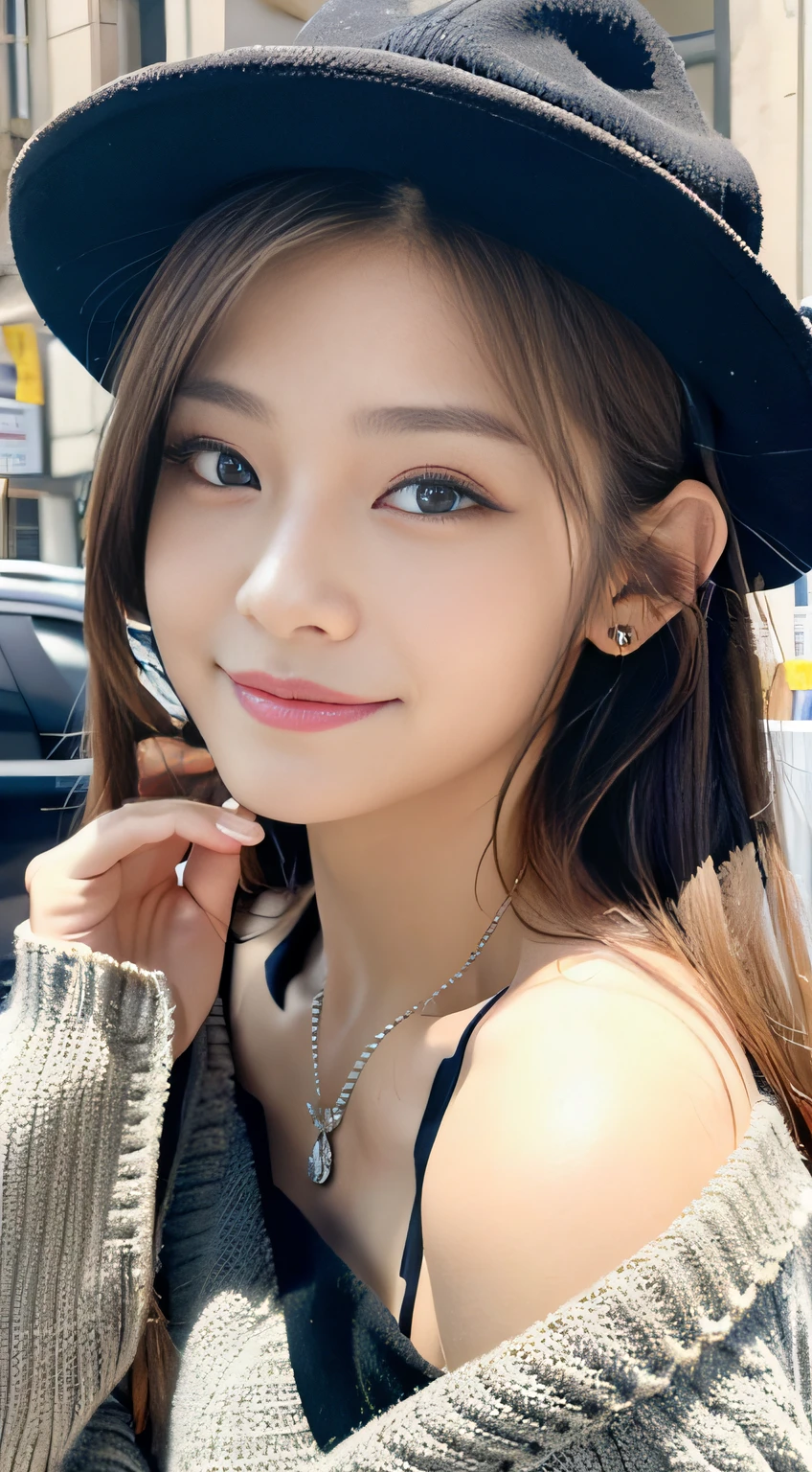 (32K,high-detail,high detal,hight resolution,highdensity,独奏:1.3),(Realistic people,Live Action,A detailed eye,High resolution eyes,Fine eyes,Eyes that look like they are alive,Beautiful dark blue eyes,Fishing eyes,detailed lips,Crystal clear white skin,detailed realistic faces:1.3),(Japanese ido,Korean Idols,model in Japan,Korean models,Korean K-Pop Female Idols:1.2),(with a flushed face,natural make up,a necklace,piercings,Navel piercing:1.4)(Military Cargo Pants,Colorful tops with a large silhouette,Coat with a large silhouette,Leather Boots,Knitted hats,Mode-type beautiful eyes casual:1.6),(well-shaped breasts:1.5),(Sexy and very beautiful Korean16 years old little girl,Cool eyes,little smiling,facing back,turned around,Looking at the camera,Fashion Leader,fashion modell,Soft skin,Unforgettable eyes,Eyes are too beautiful,I want to go to Paris Collection.,Cutting-edge fashion:1.6),(showing your whole body,Show full-body fashion,Fashion that stands out:1.7)