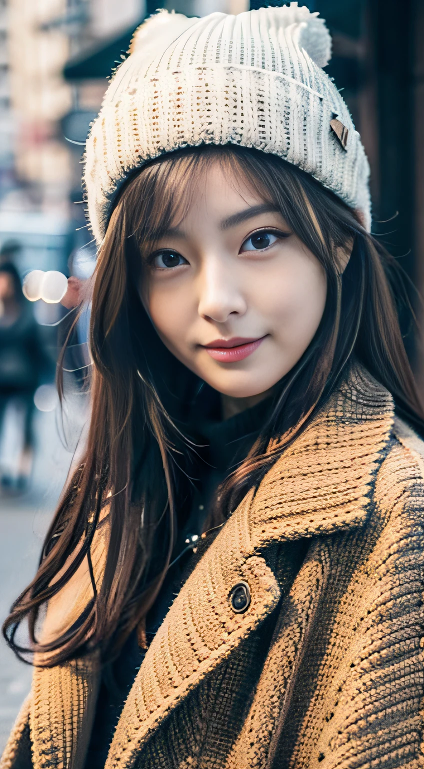 （３２K,high-detail,high detal,hight resolution,highdensity,独奏：1.3）,（Realistic people,Live Action,A detailed eye,High resolution eyes,Fine eyes,Eyes that look like they are alive,Beautiful dark blue eyes,Fishing eyes,detailed lips,Crystal clear white skin,detailed realistic faces：1.3）,（Japanese ido,Korean Idols,model in Japan,Korean models,Korean K-Pop Female Idols：1.2）,（with a flushed face,natural make up,a necklace,piercings,Navel piercing：1.4）（Military Cargo Pants,Colorful tops with a large silhouette,Coat with a large silhouette,Leather Boots,Knitted hats,Mode-type beautiful eyes casual：1.6）,（well-shaped breasts：1.5）,（Sexy and very beautiful Korean１6 years old little girl,Cool eyes,little smiling,facing back,turned around,Looking at the camera,Fashion Leader,fashion modell,Soft skin,Unforgettable eyes,Eyes are too beautiful,I want to go to Paris Collection.,Cutting-edge fashion：1.6）,（showing your whole body,Show full-body fashion,Fashion that stands out：1.7）