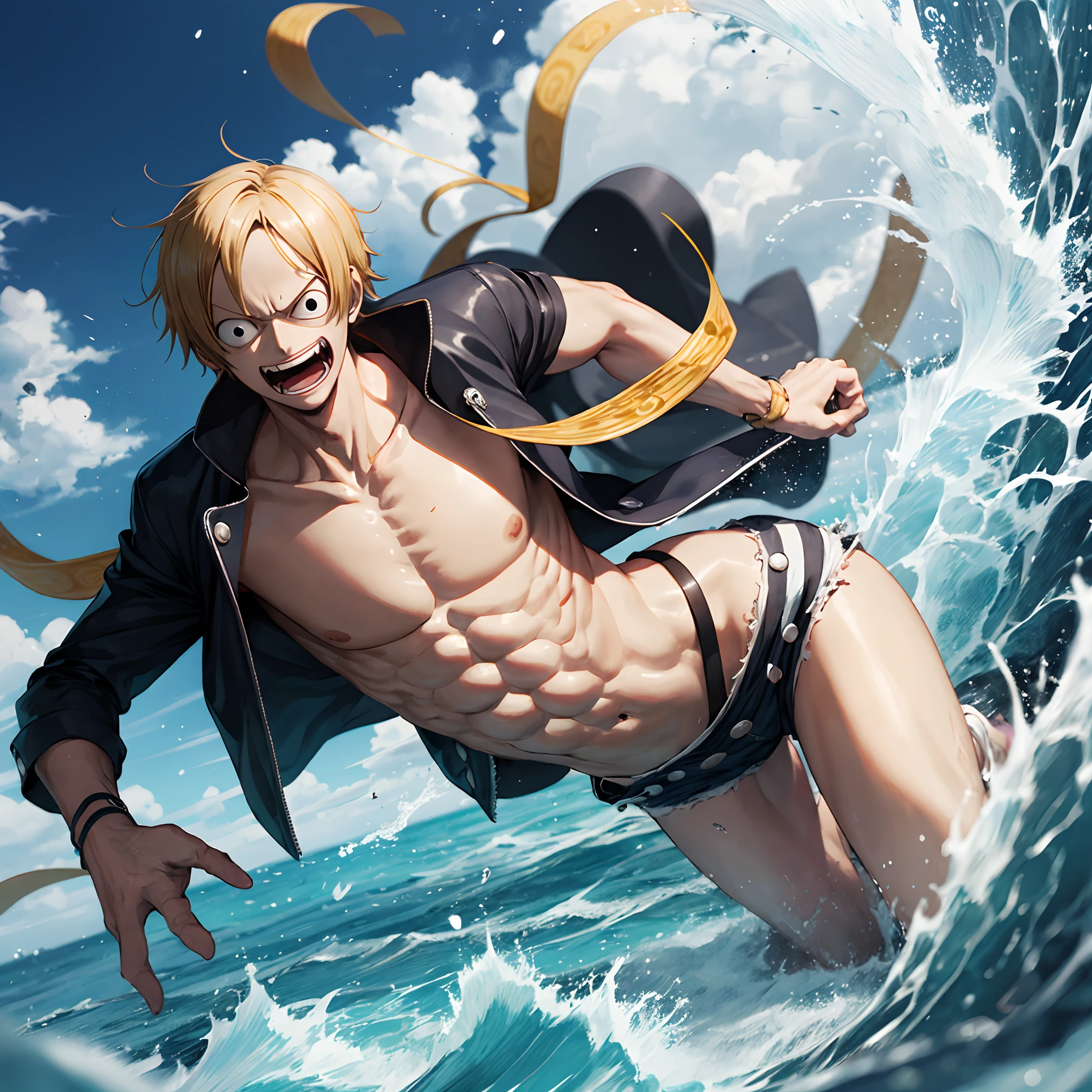 sanji de one piece correndo da nami