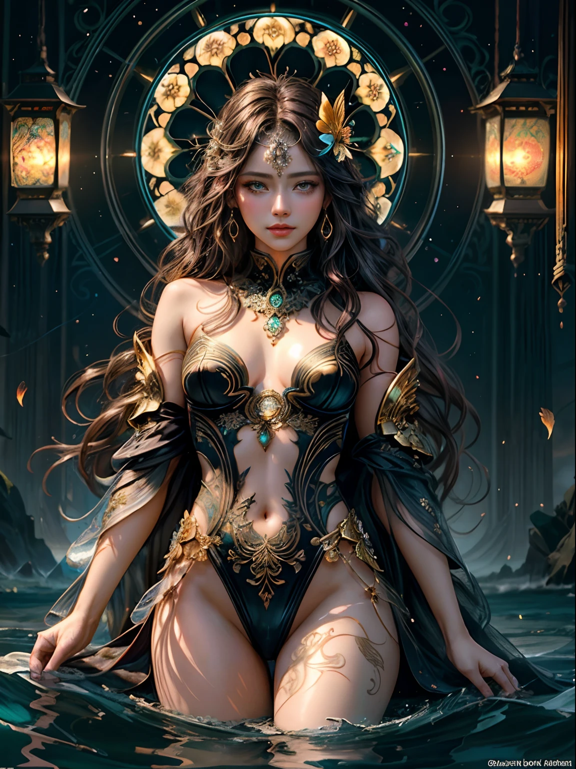 8k portrait of beautiful cyborg with brown hair, intricate, elegant, highly detailed, majestic, digital photography, art by artgerm and ruan jia and greg rutkowski surreal painting gold butterfly filigree, broken glass, (masterpiece, sidelighting, finely detailed beautiful eyes: 1.2), hdr, (masterpiece), best quality, expressive eyes, perfect face, portrait of beautiful cyborg with GINGER hair, intricate, elegant, highly detailed, majestic, digital photography, surreal painting gold butterfly filigree, broken glass, (masterpiece, side lighting, finely detailed beautiful eyes: 1.2), HDR, (detailed background window to a new dimension, plants and flowers:0.7) infinity, infinite symbol, night sky with full moon, (masterpiece), best quality, expressive eyes, perfect face, highly detailed face and body, cinematic lighting, photorealistsic, 1girl, 18yo, ((dark brown straight shoulder length hair)), dark brown eyes, big eyes, very thin body, ((((flat chest)))), skinny, laying on her back on piles, (legs spread open), pink pussy lips, bald pussy, well lit, beautiful and aesthetic:1.2), (1girl), extreme detailed,(fractal art:1.3),colorful,highest detailed,beautiful goddess emerging from the ocean, caucasian girl with shiny silver hair, full female body, golden eyes, wild waves, big waves, oriental mandala tattoos, transparent dresses, skin wet with water, stormy sky, sunset sky red stormy clouds, ancient temple floating in the sea, floating old clock, lamp, lantern, beautiful girl with a slight smile, transparent blouse, black vikini, fractal, Sakimichan-style art, slight smile, legs open, pubic hair view, 1 sexy girl, exposed breasts, open transparent T-shirt, Mandala and flower tattoos, Best Quality ,black hair fused with platinum and gold, naked girl, visible beautiful pubic area, pink pesons, small breasts in sight, tattoos on the naked body, old floating clock, lamp, lantern , skin wet with water, open legs,multicolored sea waves, sea ​​goddess rising from water and wav