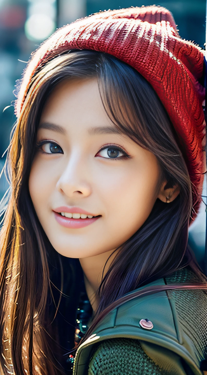 （３２K,high-detail,high detal,hight resolution,highdensity,独奏,Lori：1.3）,（Realistic people,Live action,A detailed eye,High resolution eyes,Fine eyes,Eyes that look like they are alive,beautiful dark blue eyes,Fishing eyes,Detailed lips,Crystal clear white skin,detailed realistic faces：1.3）,（Japanese ido,Korean Idols,model in Japan,Korean models,Korean K-Pop Female Idol：1.2）,（with a flushed face,natural make up,a necklace,piercings,Navel piercing：1.4）（Cargo pants,Colorful tops with oversized silhouettes,Large size outerwear,long boots,Knitted hats,Mode-based beautiful eye casual：1.6）,（well-shaped breasts,Pink hair：1.5）,（Young but very beautiful Korean１6 years old  girl,Cool eyes,little smiling,facing back,turned around,Looking at the camera,Fashion Leader,fashion modell,Skin that looks yellow,Unforgettable eyes,Her eyes are too beautiful,I want to go to Paris Collection..,Cutting-edge fashion：1.6）