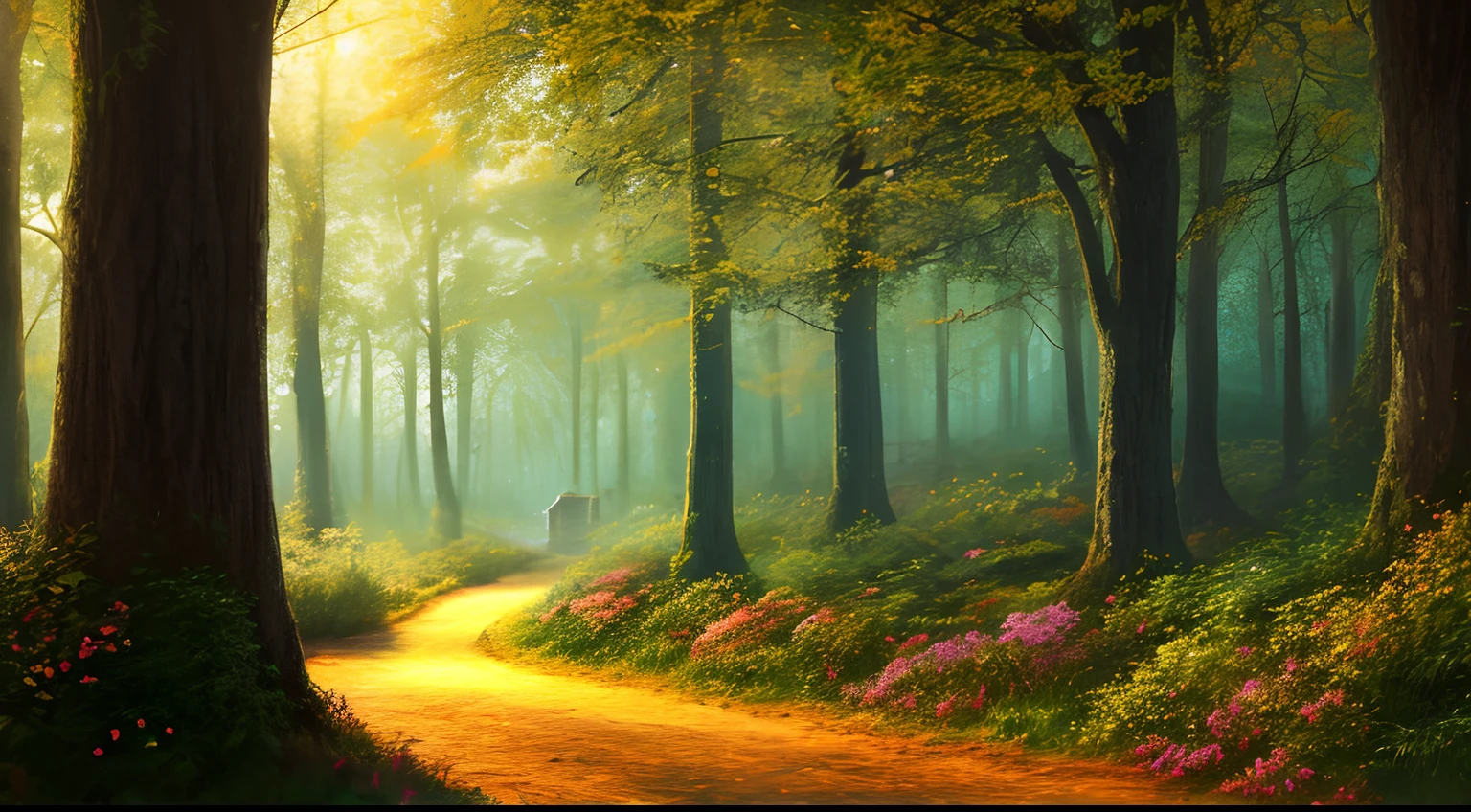 masterpiece, best quality, high quality,extremely detailed CG unity 8k wallpaper, An enchanting and dreamy scene of a fantasy forest, with towering trees, hole and hidden fairy glens, creating a sense of mystique and enchantment, artstation, digital illustration, intricate, trending, pastel colors, oil paiting, award winning photography, Bokeh, Depth of Field, HDR, bloom, Chromatic Aberration ,Photorealistic,extremely detailed, trending on artstation, trending on CGsociety, Intricate, High Detail, dramatic, art by midjourney