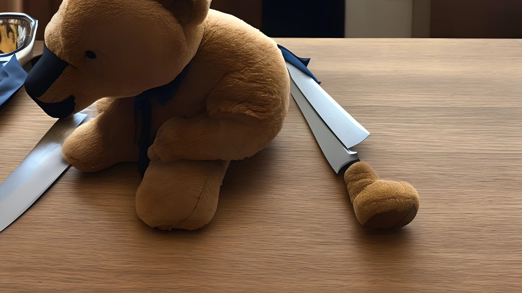 Freddy faz bear holding a knife