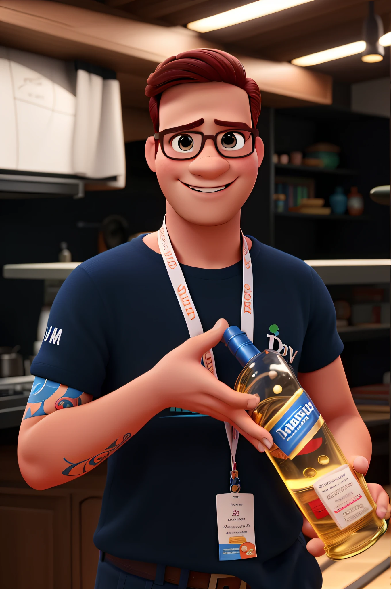 Um homem moreno estilo disney pixar, alta qualidade, melhor qualidade