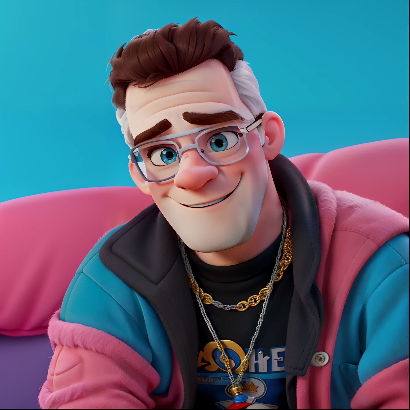 A white man Disney dick animation style