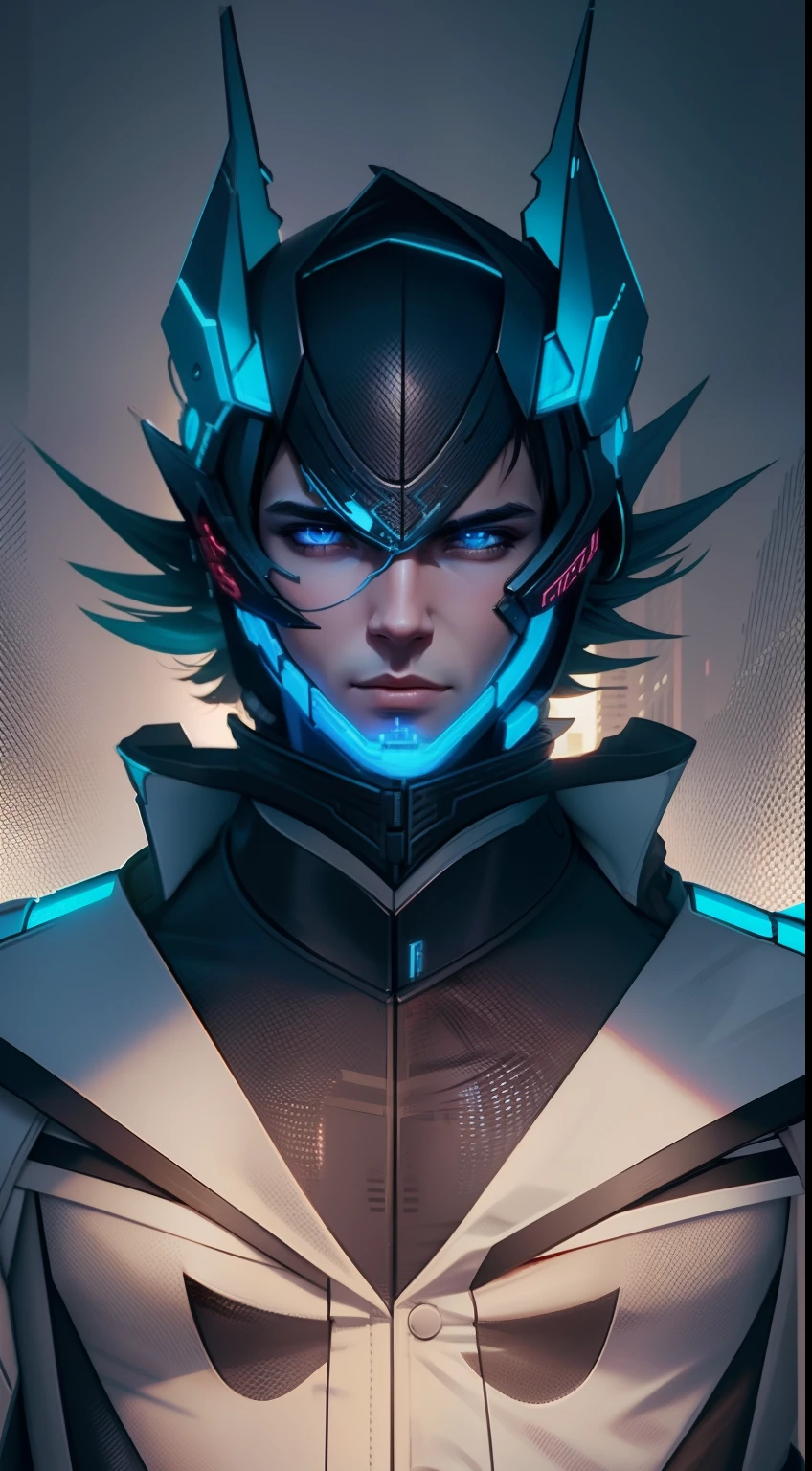 Change background cyberpunk handsome boy realistic face 8k ultra realistic