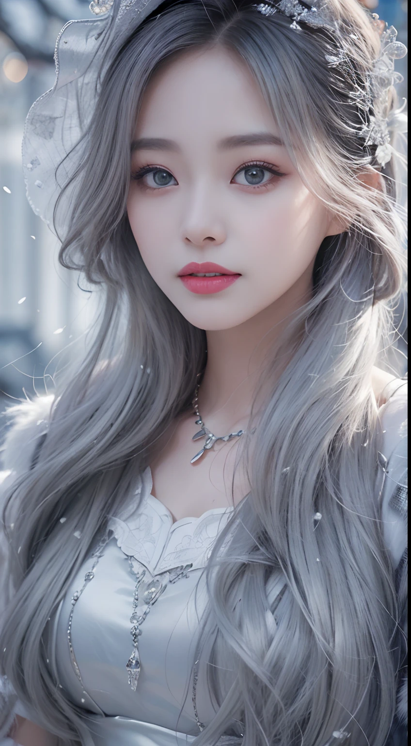 （8K， Raw-Photo， best qualtiy， tmasterpiece：1.2），（realisticlying， photograph realistic：1.4)，Hide your face with sadness，
Lolita costumes，lace， Aerith Gainsborough， The upper part of the body， Undergarments，exposed bare shoulders， exterior， (exterior，It is covered with snow.，Cloak，) High High Quality， adobe lightroom， highdetailskin， looking up at viewer，kwak ji young, Songs inspired by Tang Sin Yun Sandara, female actress from korea, jaeyeon nam, Lee Ji-eun, -silver(-silver(Izzy-silver(Izzy-silver(Izzy-silver(Izzy-silver))), Korean Woman, Normal number (Normal number (Normal number (Sangsoo Jeong)))), heonhwa choe, beautiful south korean woman,Ecliptic-