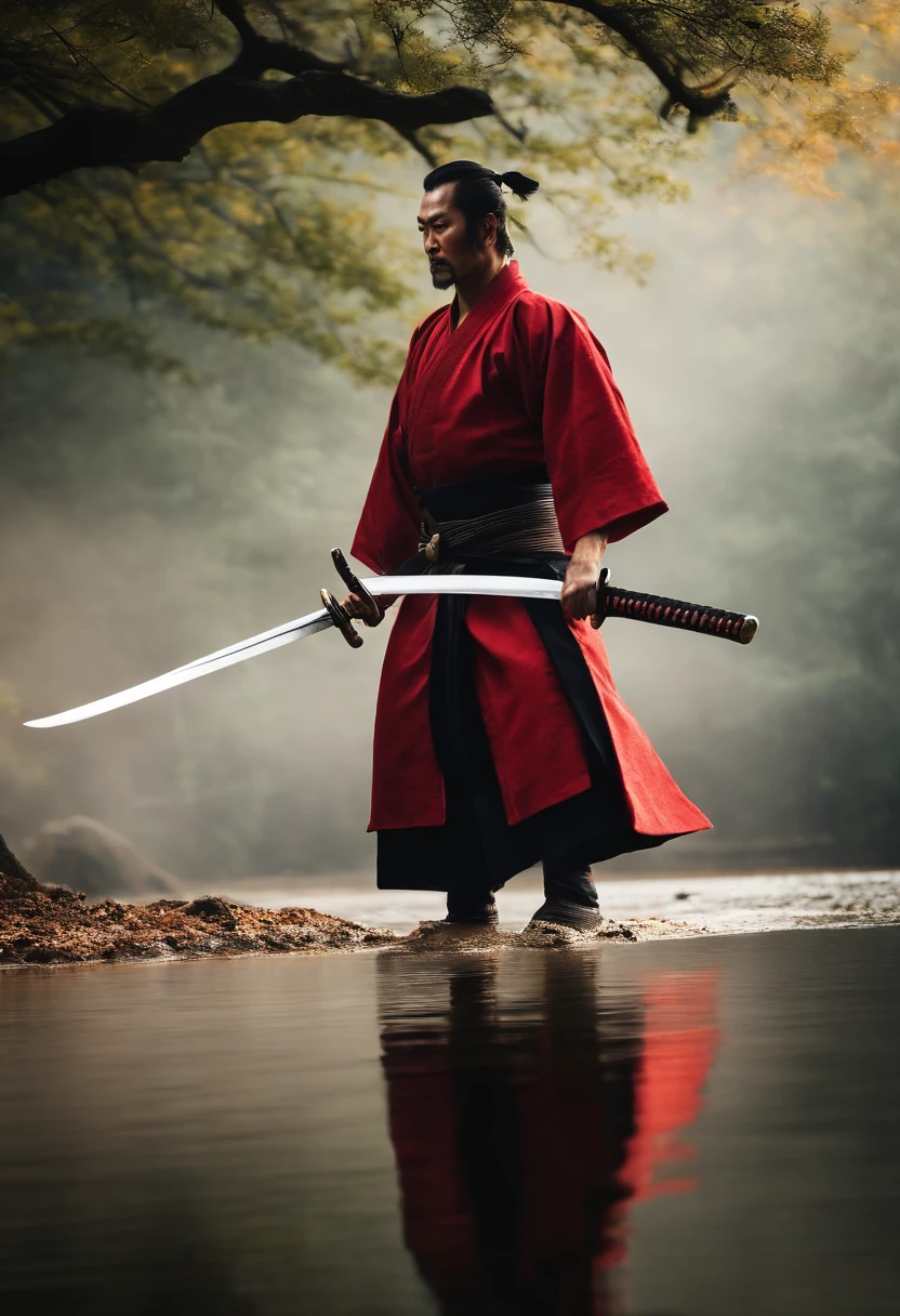 Samurai Swordmanship: Create an image that showcases a samurai who shows off his extraordinary swordsmanship, Slash your opponent with a blade, Show off your unparalleled prowess, epic poem, 8K