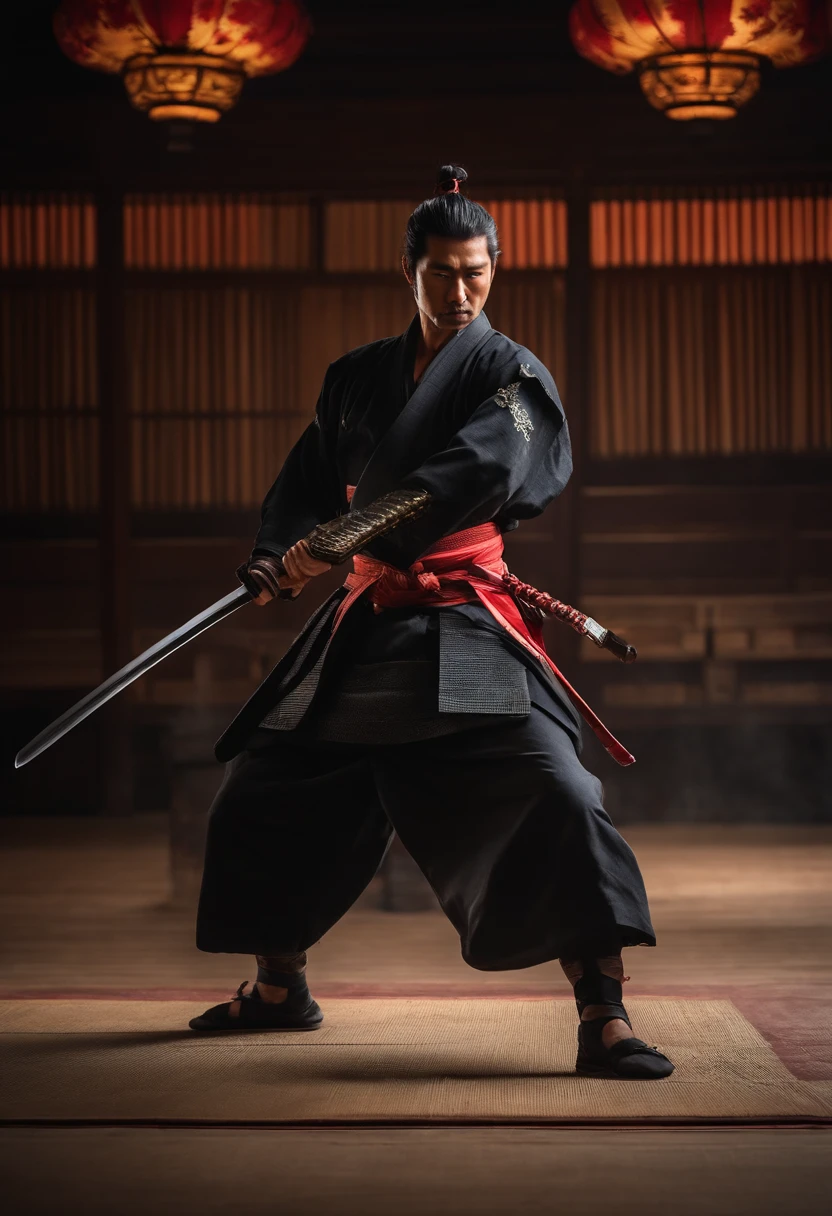 Samurai Swordmanship: Create an image that showcases a samurai who shows off his extraordinary swordsmanship, Slash your opponent with a blade, Show off your unparalleled prowess, epic poem, 8K