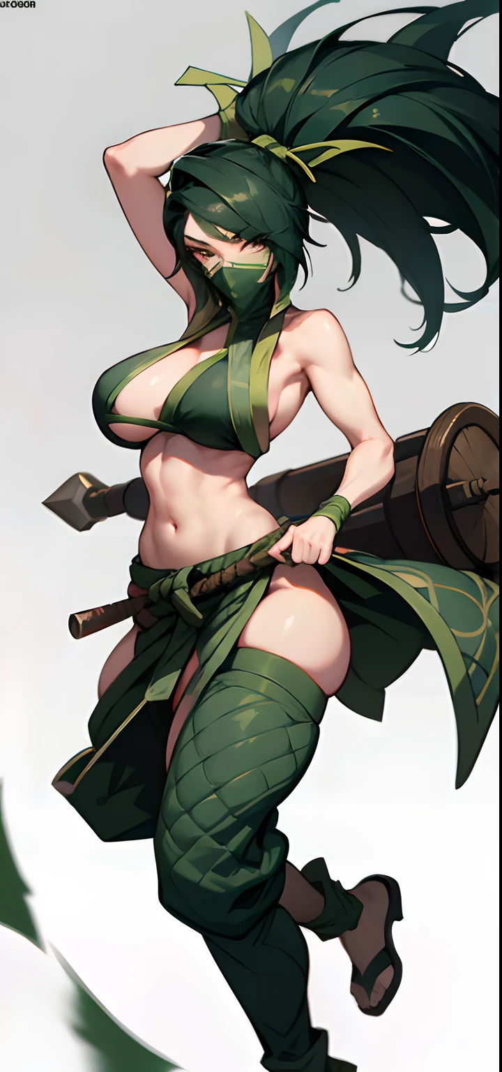 bared  chest, 1 Bare chest, Large breasts, ninja clothes, Akali, Akali League of Legends, Akali mask, Big boobs tits, Large breasts, Asian