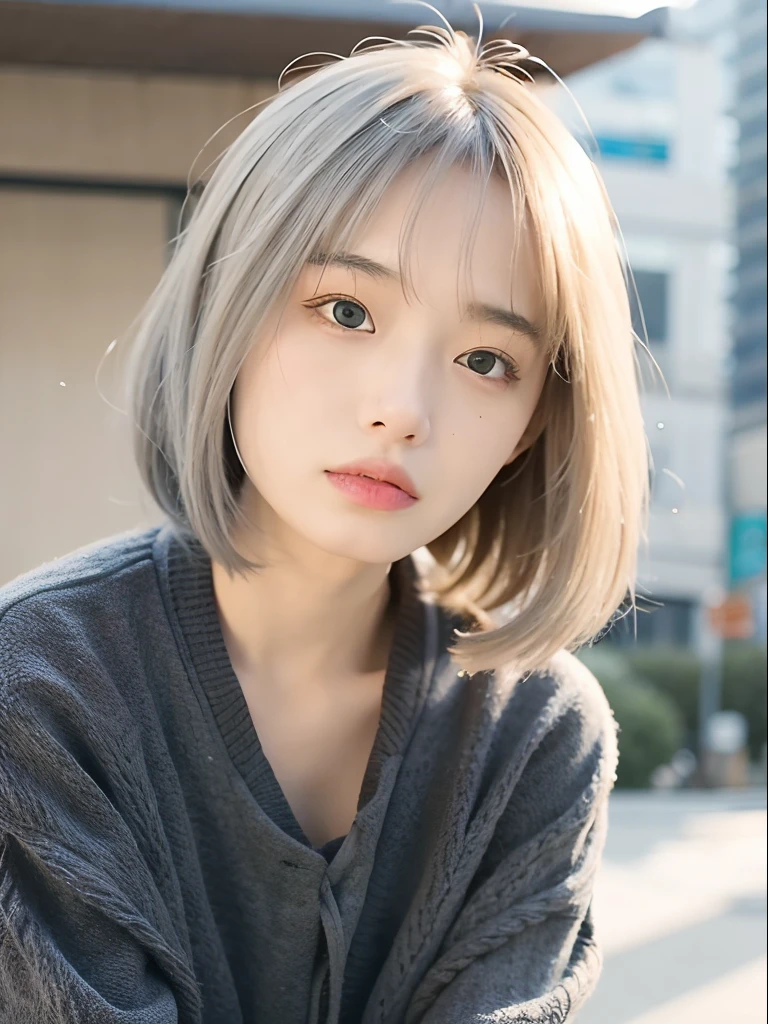 mix4,(top-quality), (Photorealsitic),(Oriental background:1.2), 1womanl, The upper part of the body, High Detail Face,, (Silver hair)、 (8K)、(Long bangs:1.5)、(bobhair:1.6)、Strong eyes、Delicate and realistic skin and hair、(cowboy shot:1.5)、Oversized clothes、(Bleached light silver hair:1.5)、Less hair、adultlike face、Looking here、(Clothing that covers the shoulders:1.5)、(Winter clothes:1.5)、(tilt your head:1.3)、inner colored、1 persons、Dramatic、Layered Hair Color、model poses、Twisting the body、Beautiful body lines、(mode:1.8)、Cool、(Sharp eyes:1.5)、straight haired、moderno、