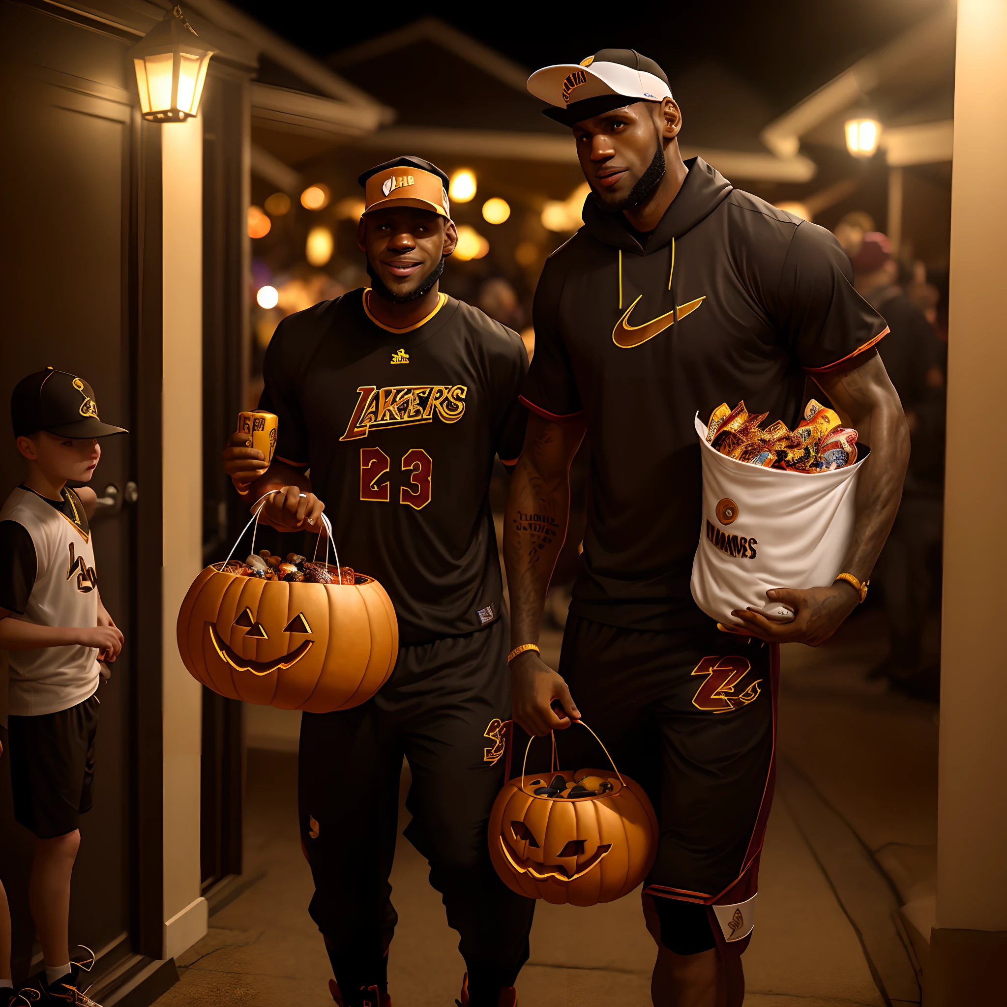 lebron james trick or treating