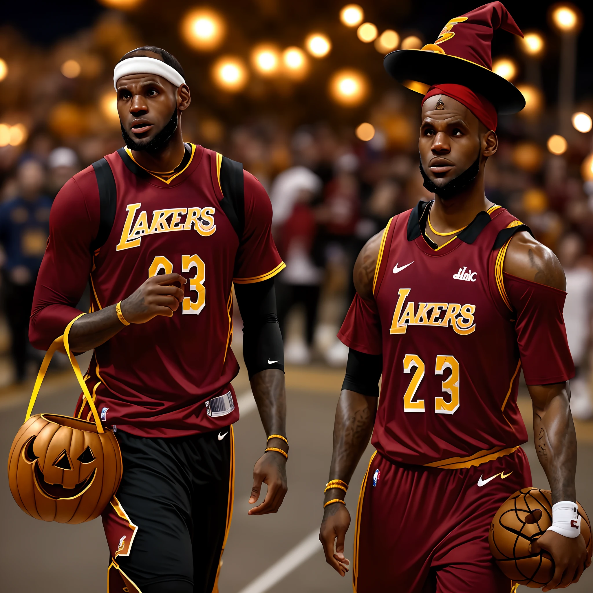 lebron james trick or treating