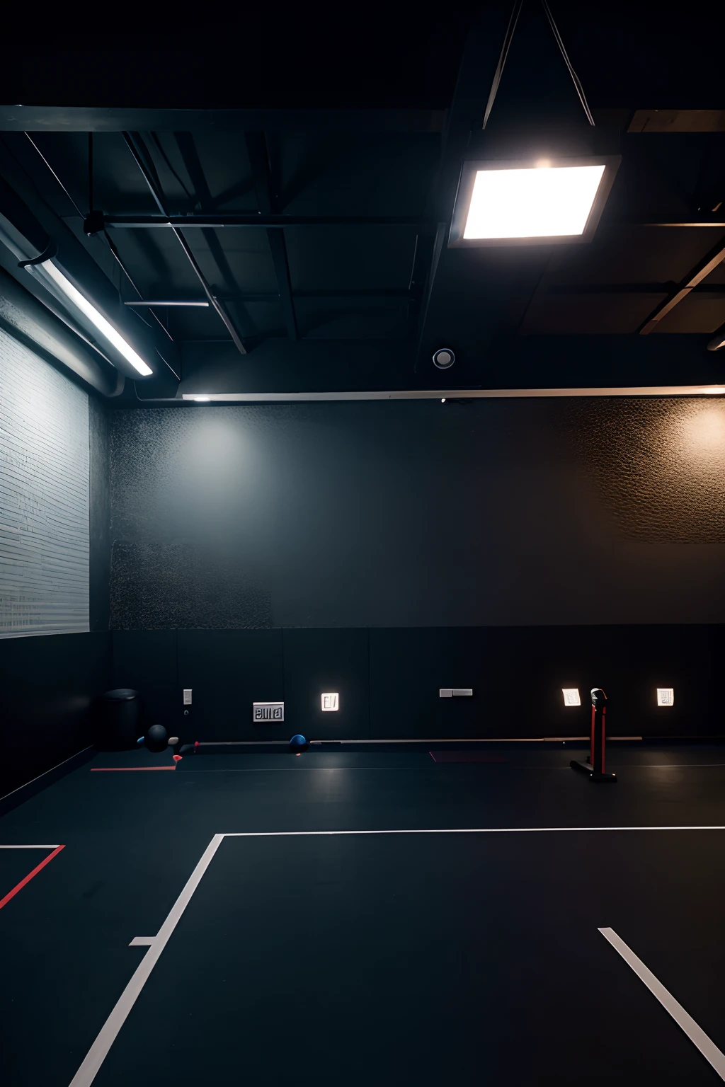 BACKGROUND GYM, WITH LED LIGHTS THAT IS MODERN, THAT IS UNIQUE MODERN