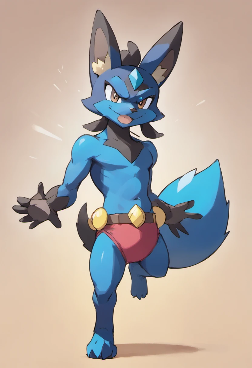 Lucario With a dick and abs
