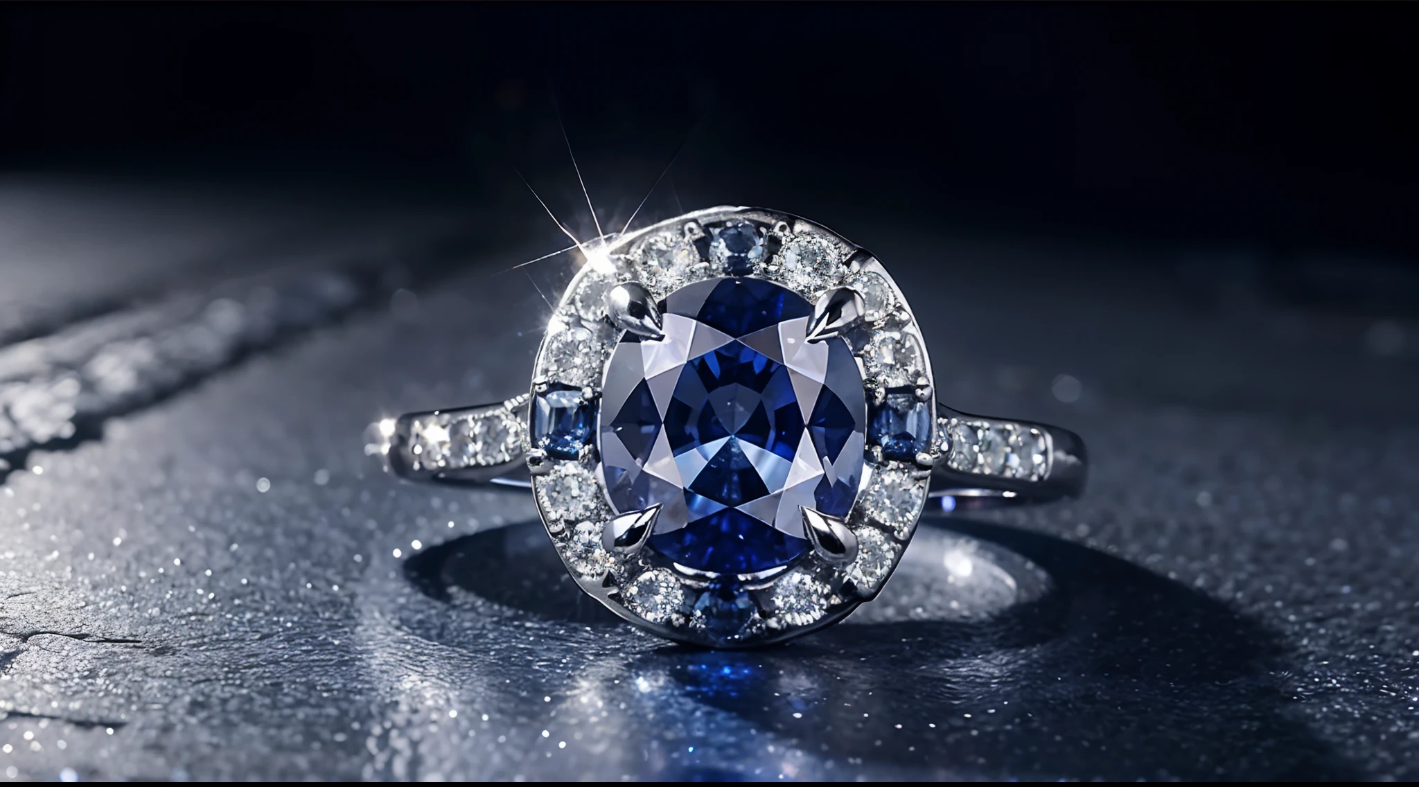 Sapphire diamond ring,Sparkling jewelry,Gemstone photography,Ring Bright Diamonds