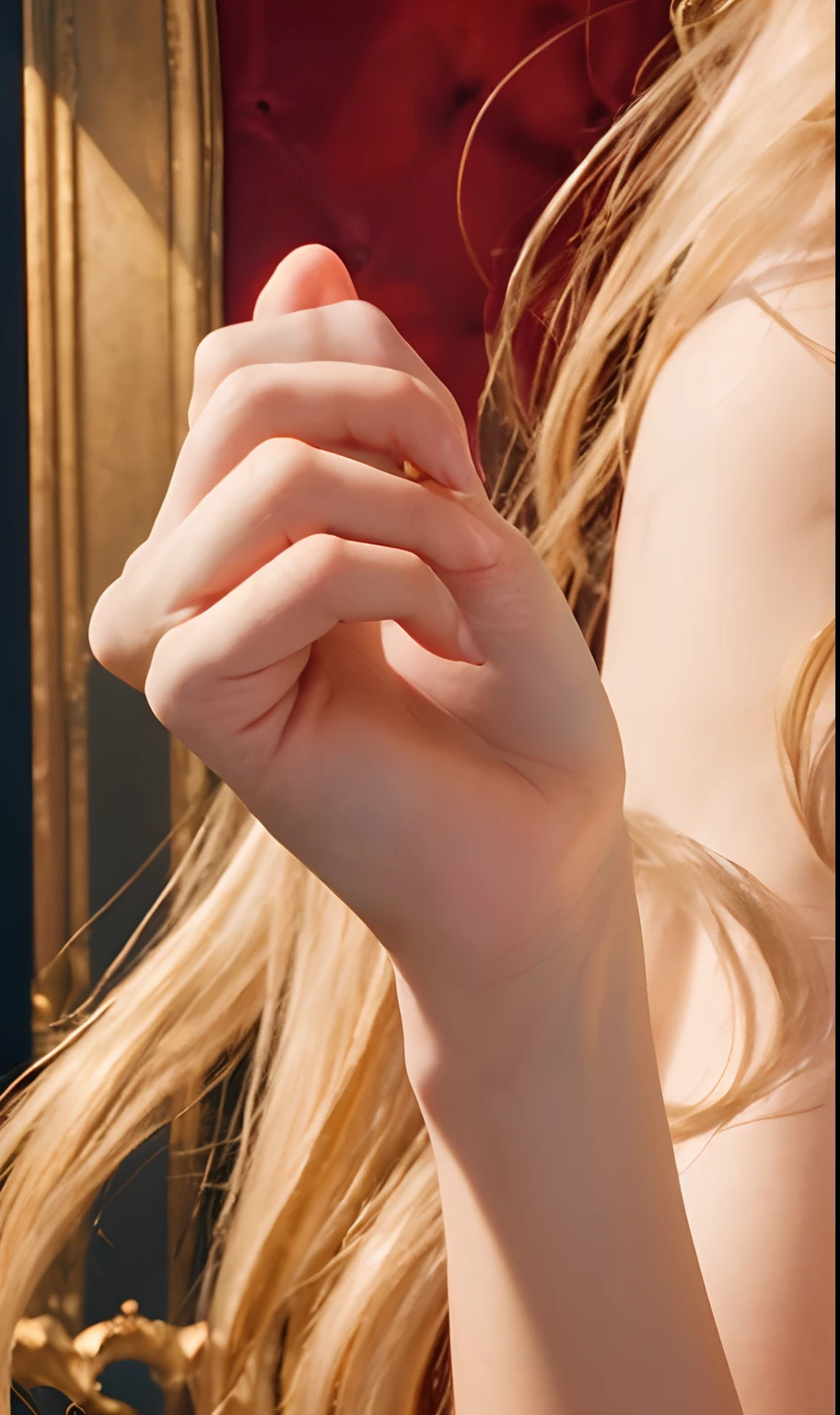 a beautiful hand of a lady