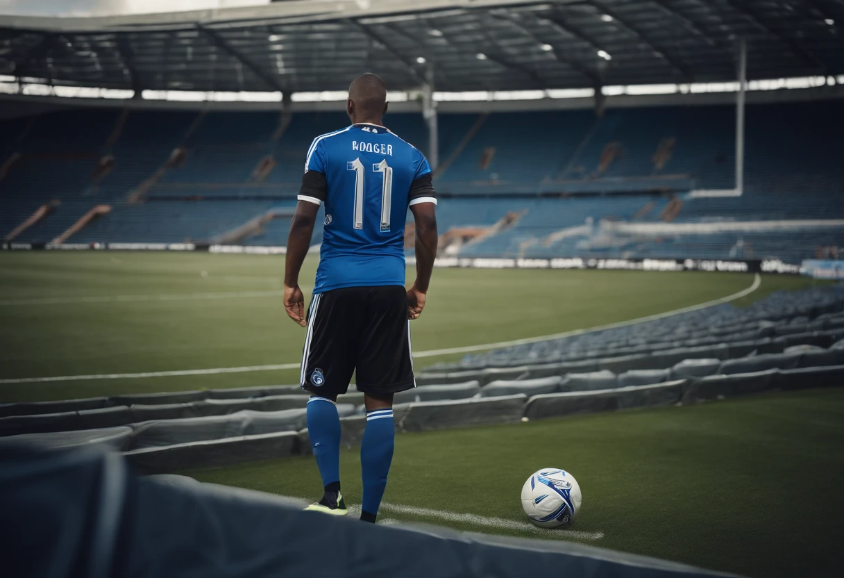 Soccer player in a San Jose earthquakes team Jersey