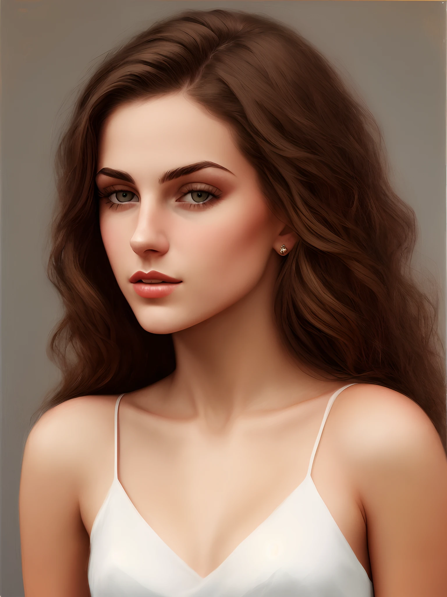 Realistic young woman