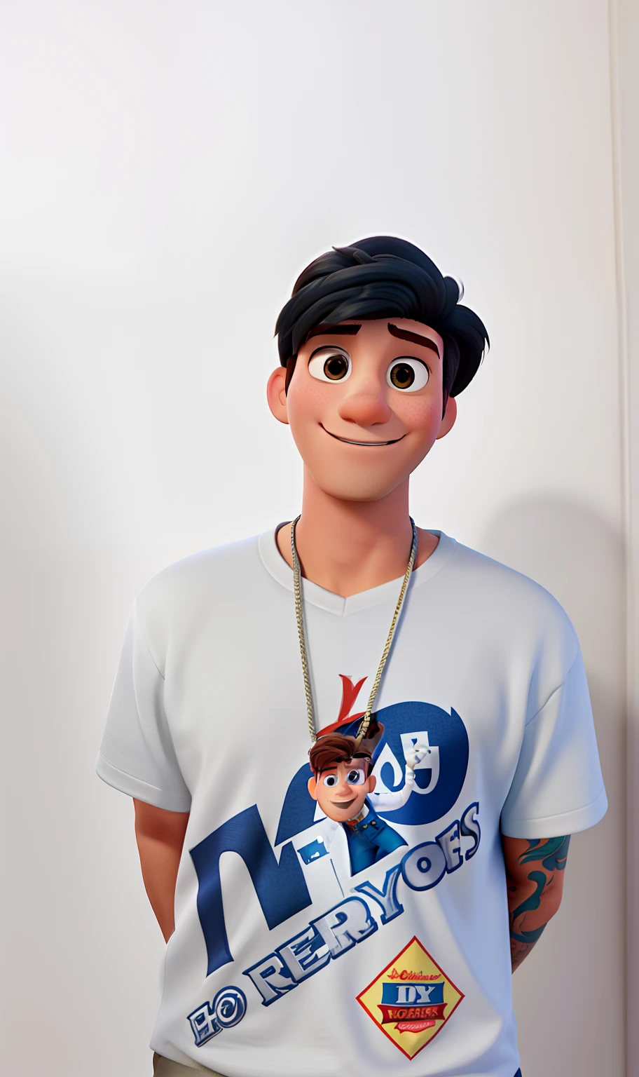 Um homem moreno estilo Disney Pixar alta qualidade. Melhor qualidade