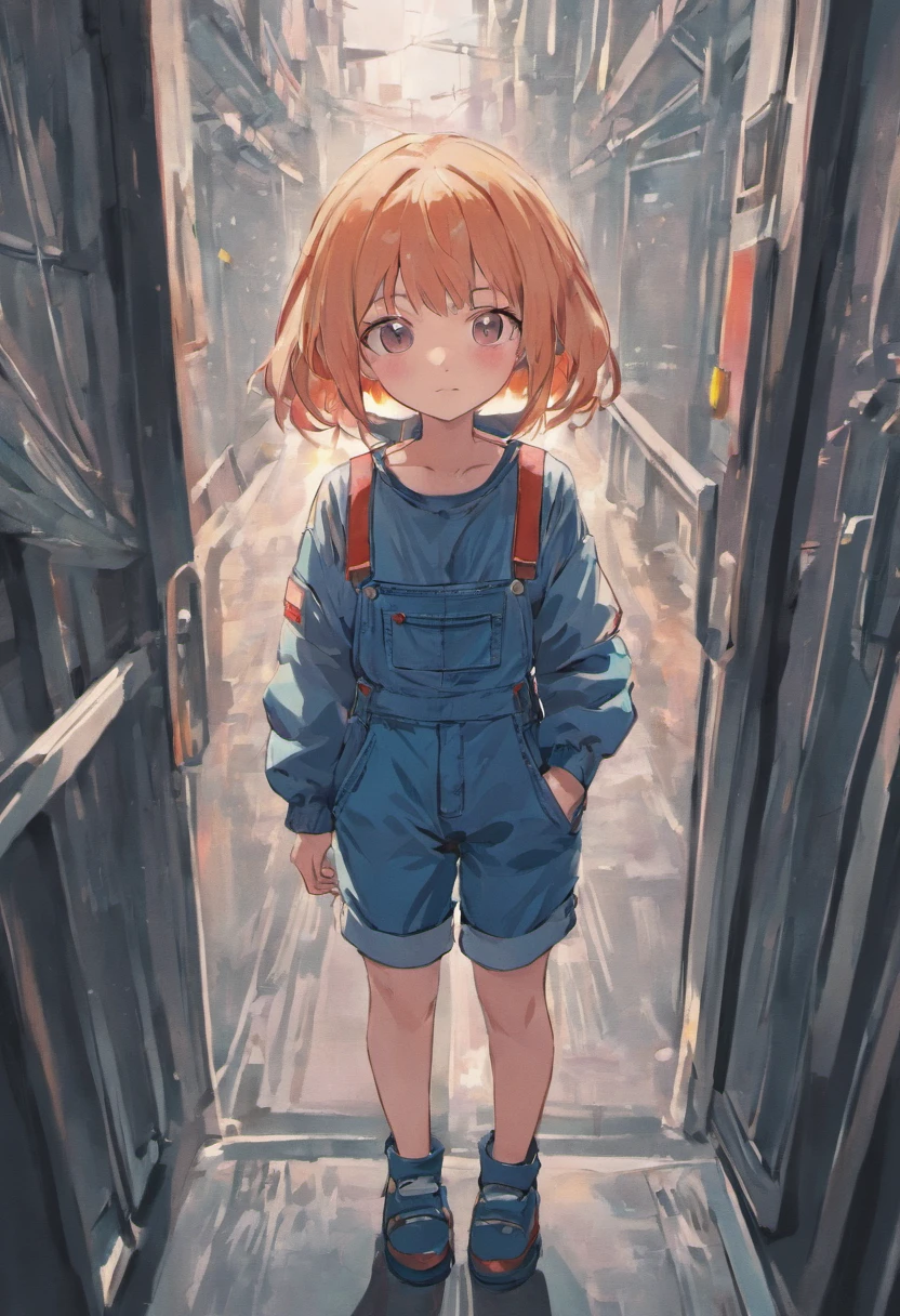 Little Girl in Overalls