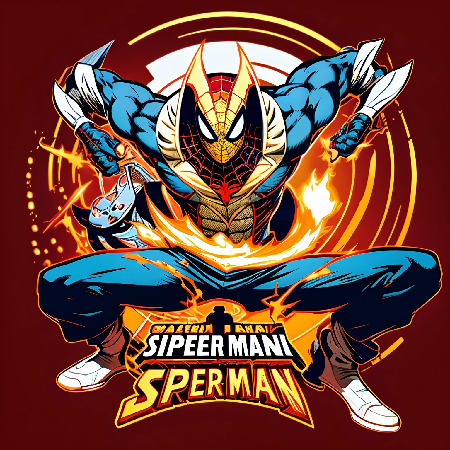 Pixel art　A Japanese style　shenron　spider-man　Cool　the perfect appearance　Beautiful background　Cool pose　movie