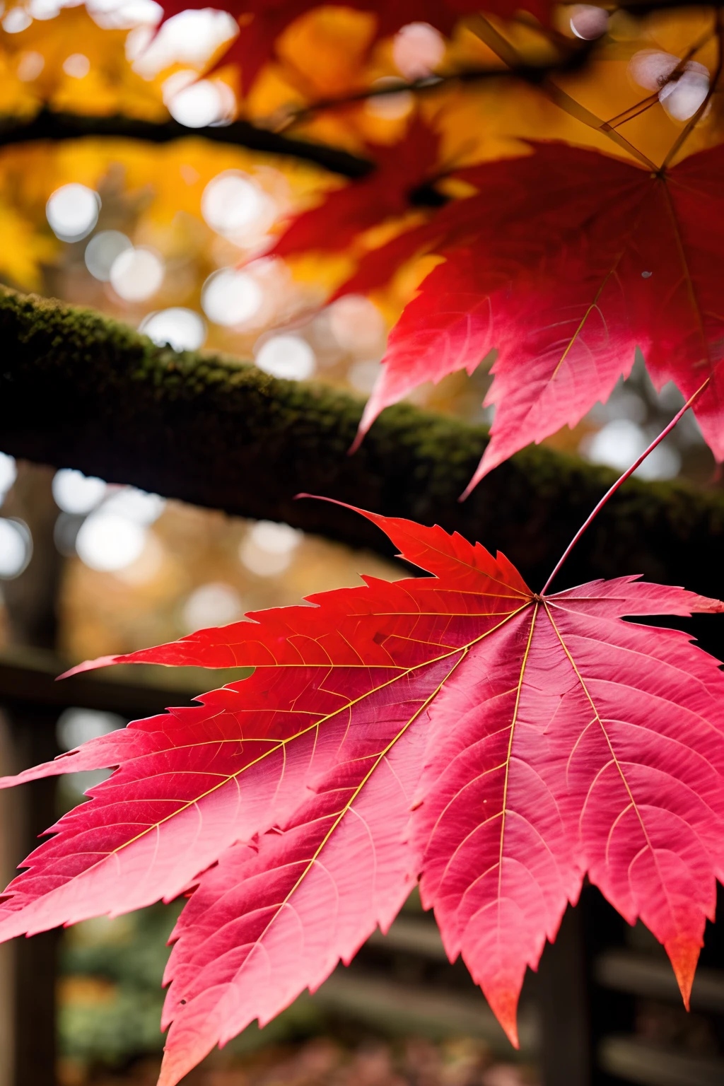 hightquality,Large autumn leaves fill the screen , Japanese maple，FujifilmXT3