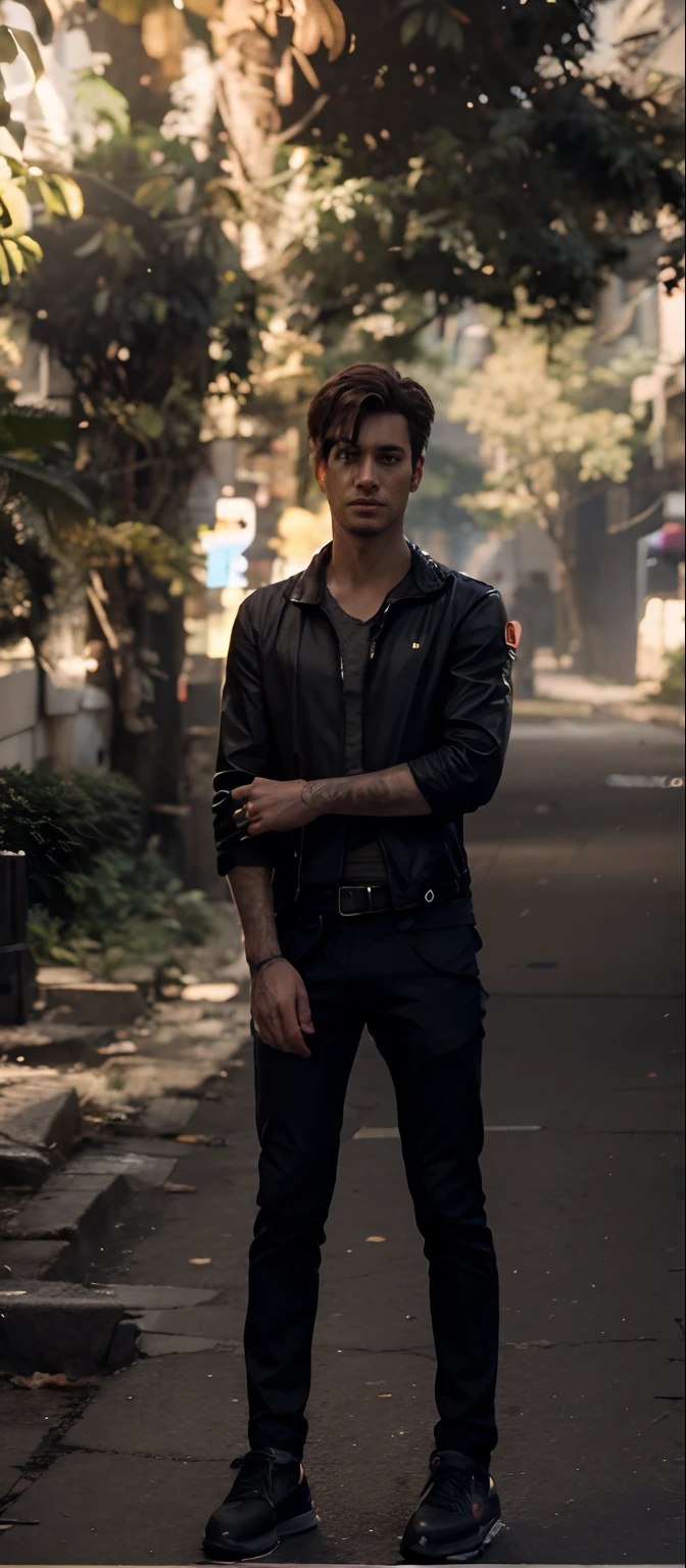 Chage background cyberpunk handsome by, realistic face, 8k, ultra realistic